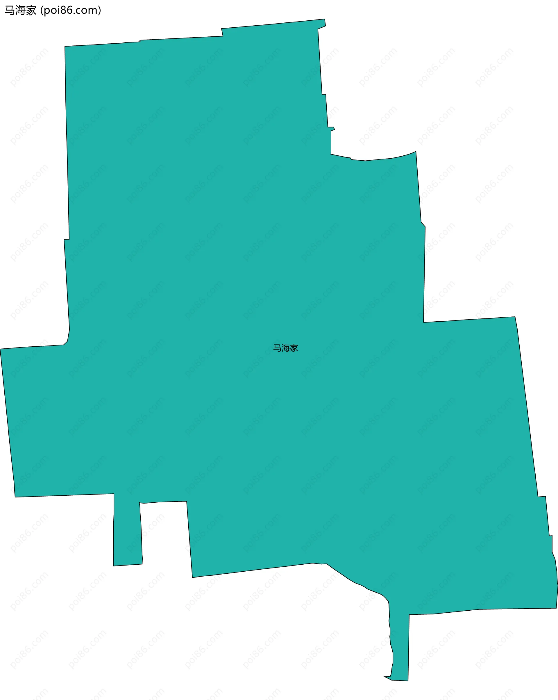 马海家边界地图
