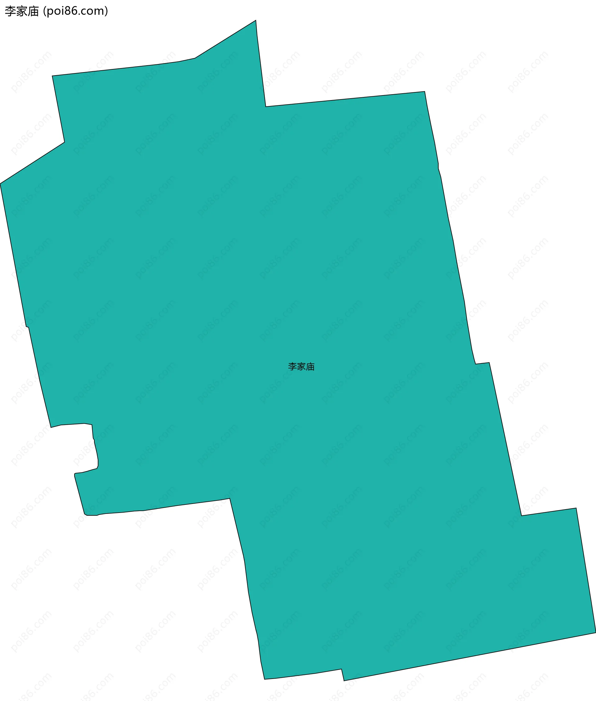 李家庙边界地图