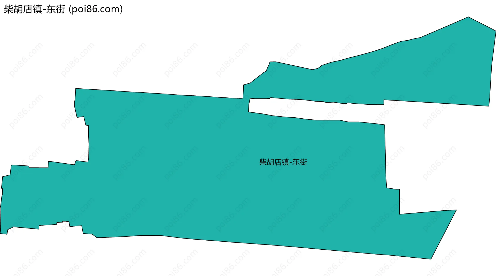 柴胡店镇-东街边界地图