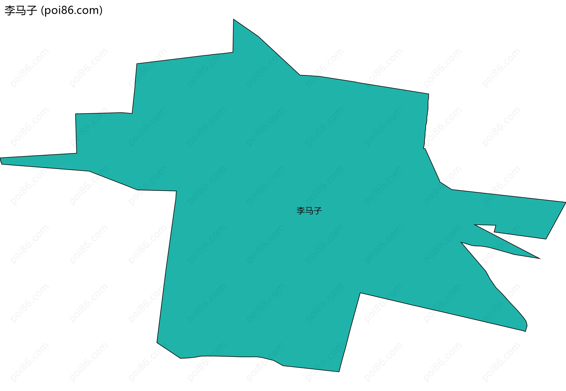 李马子边界地图