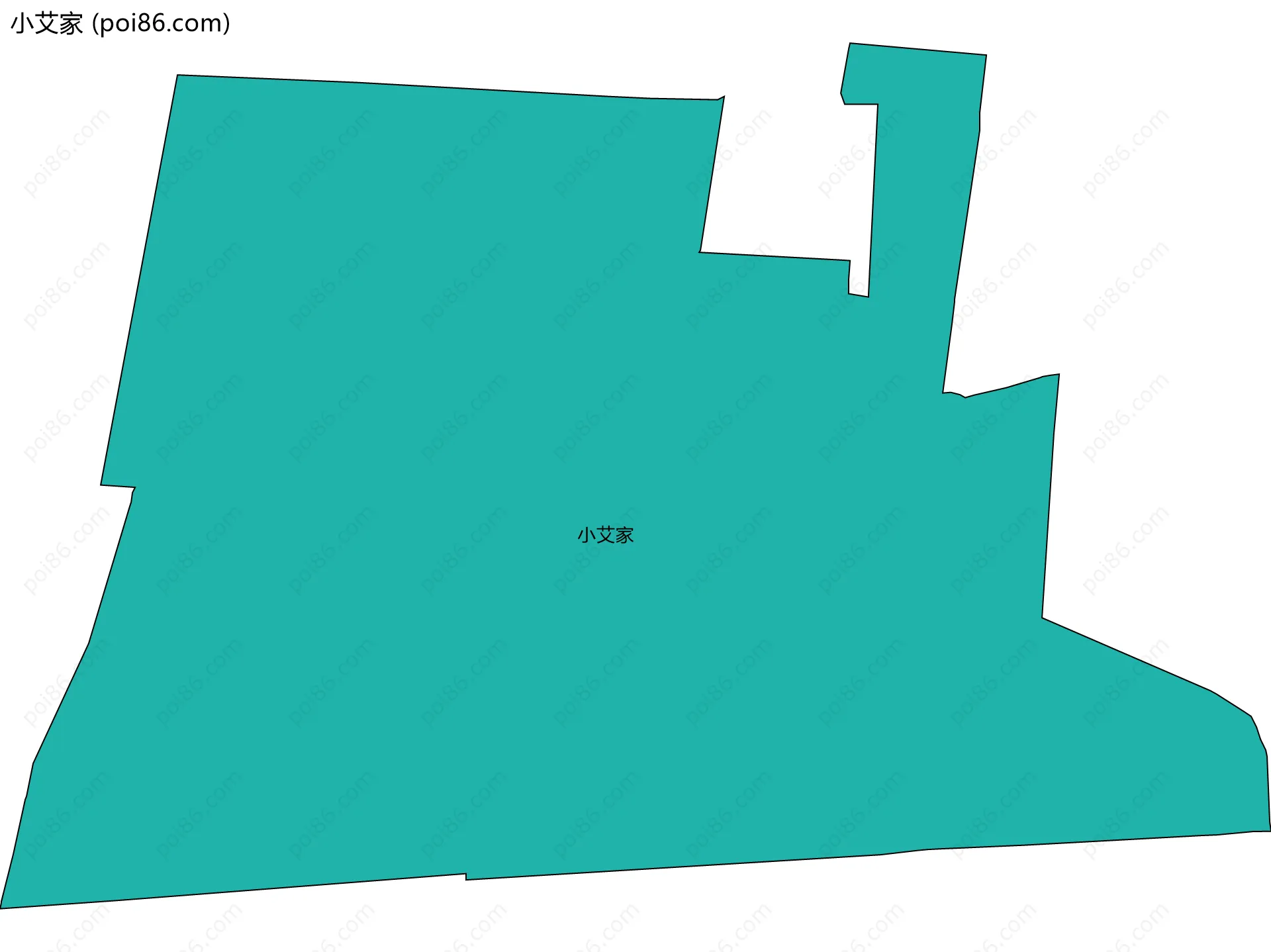小艾家边界地图