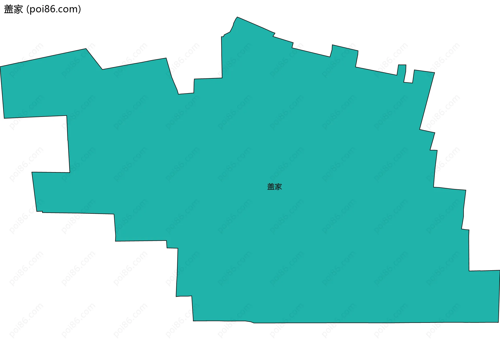 盖家边界地图