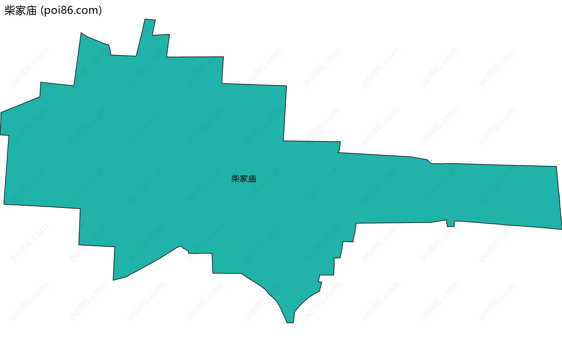 柴家庙边界地图