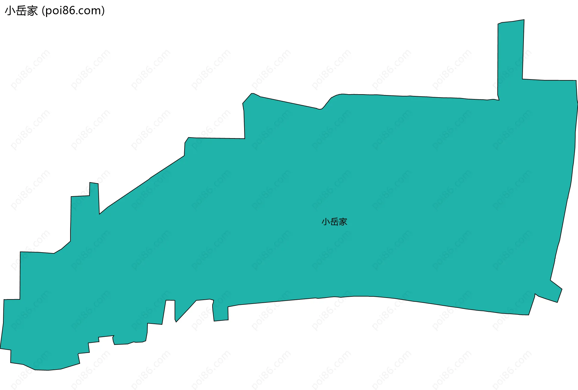 小岳家边界地图
