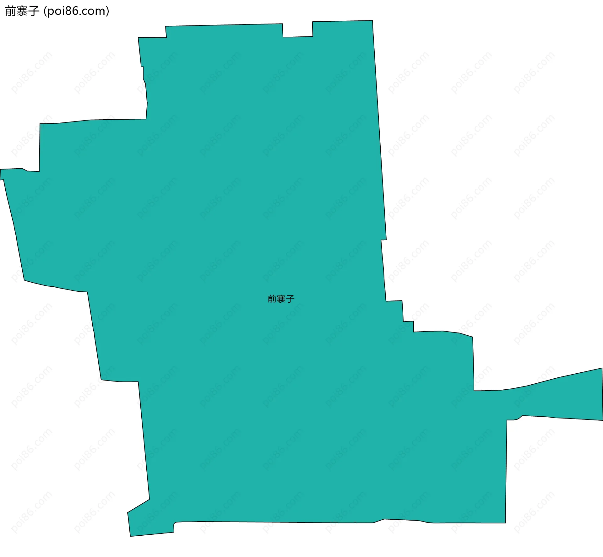 前寨子边界地图