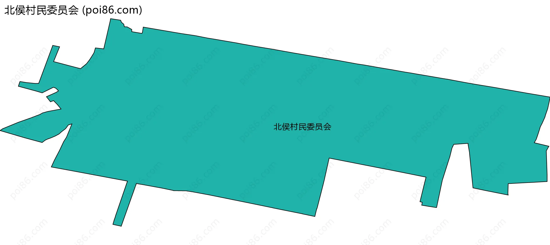 北侯村民委员会边界地图