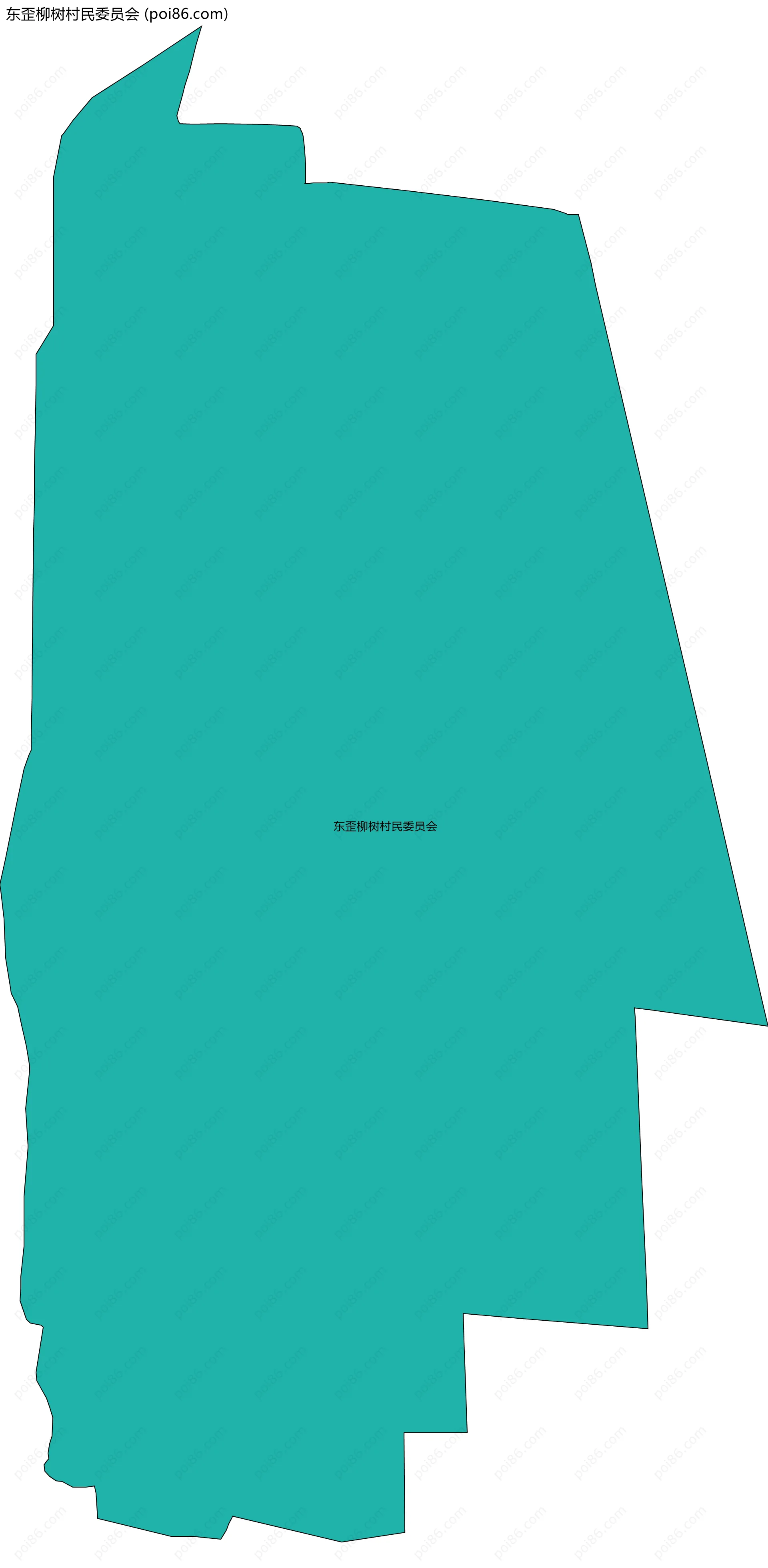 东歪柳树村民委员会边界地图