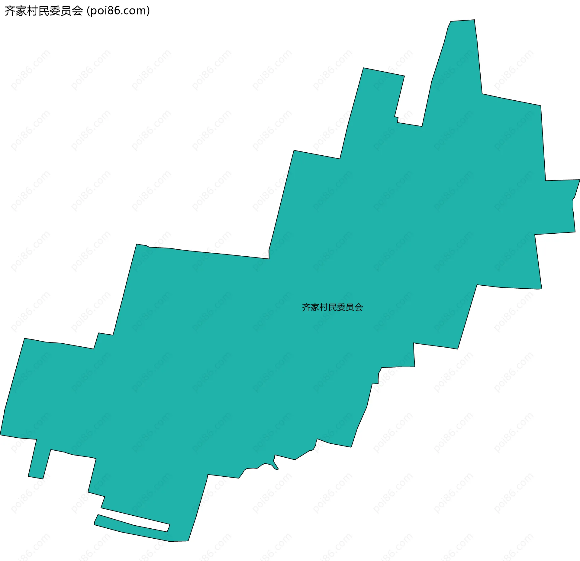 齐家村民委员会边界地图