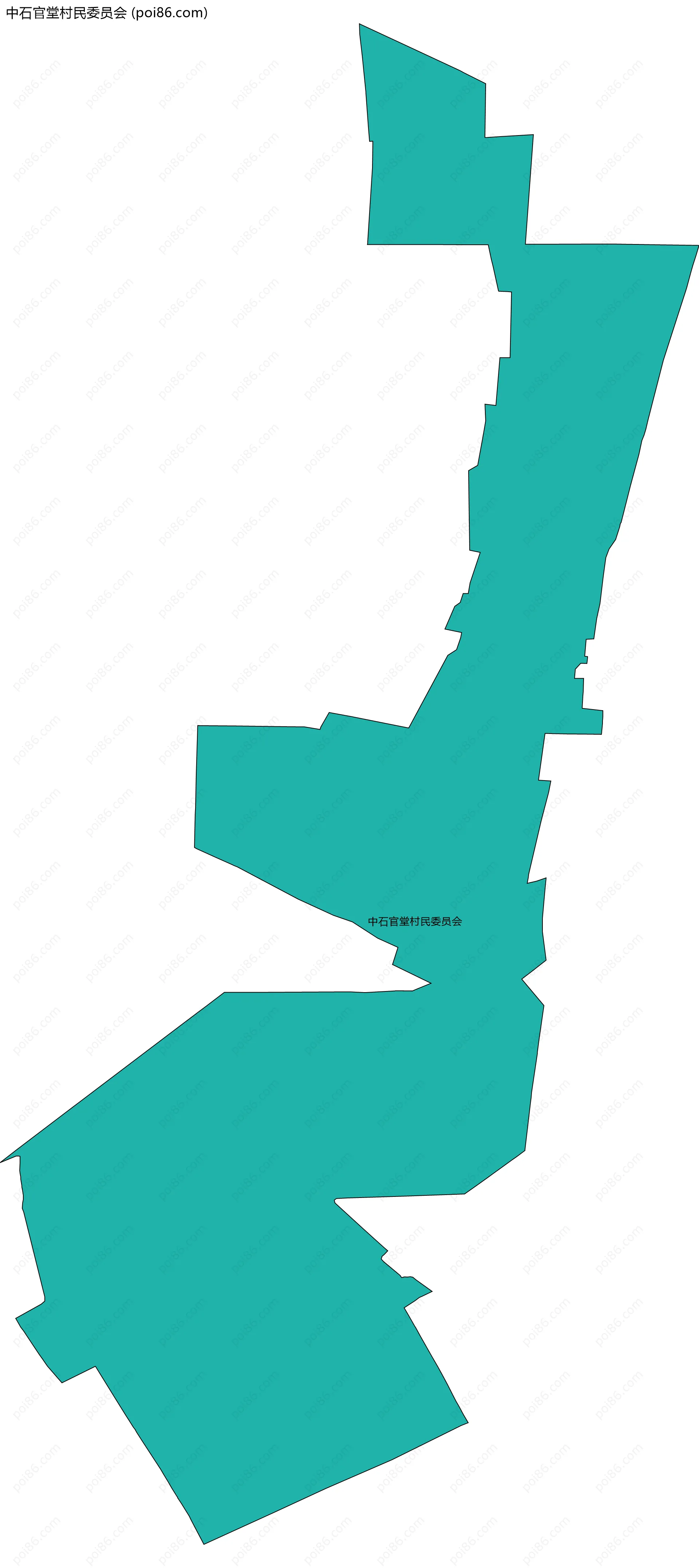 中石官堂村民委员会边界地图