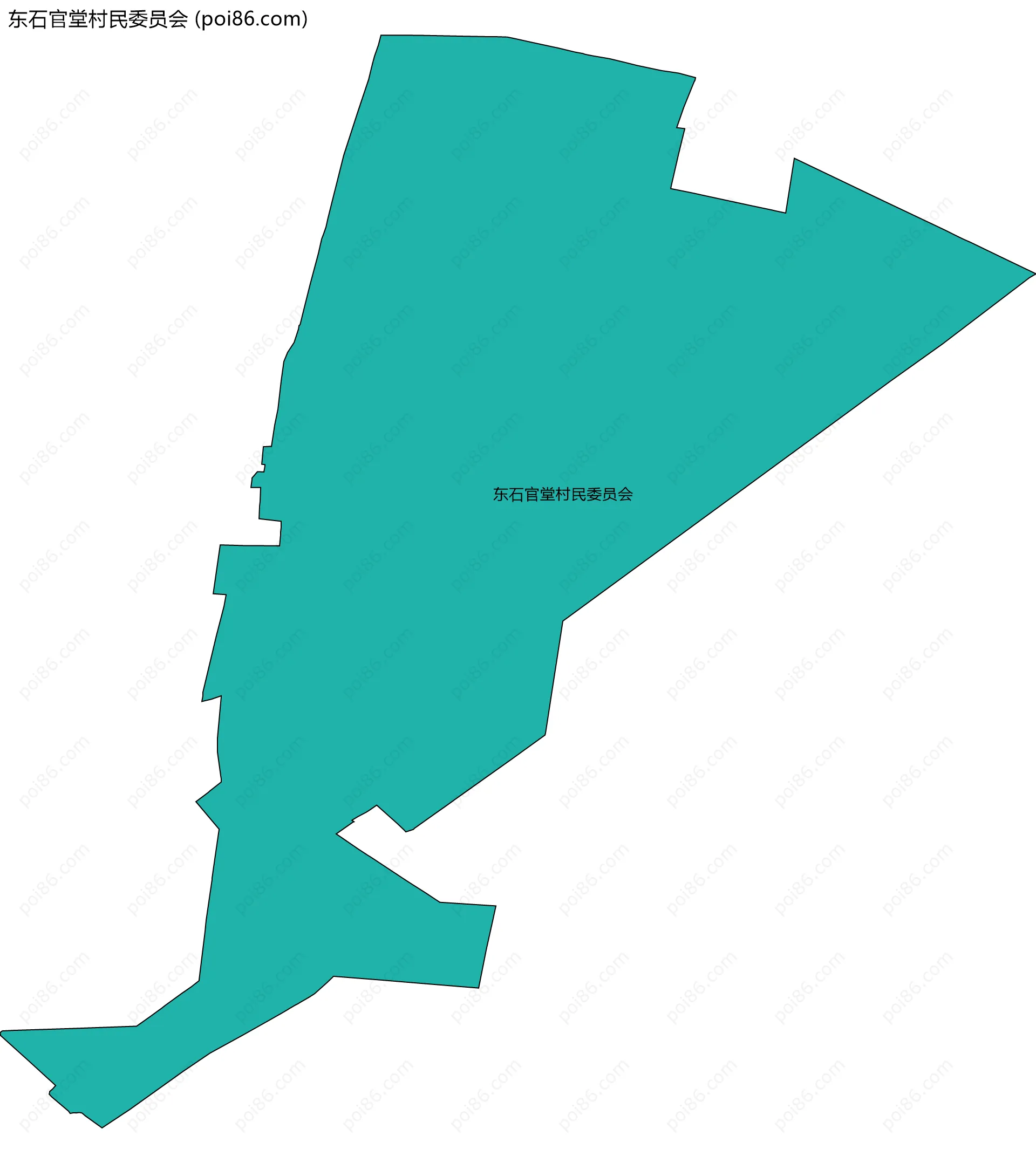 东石官堂村民委员会边界地图