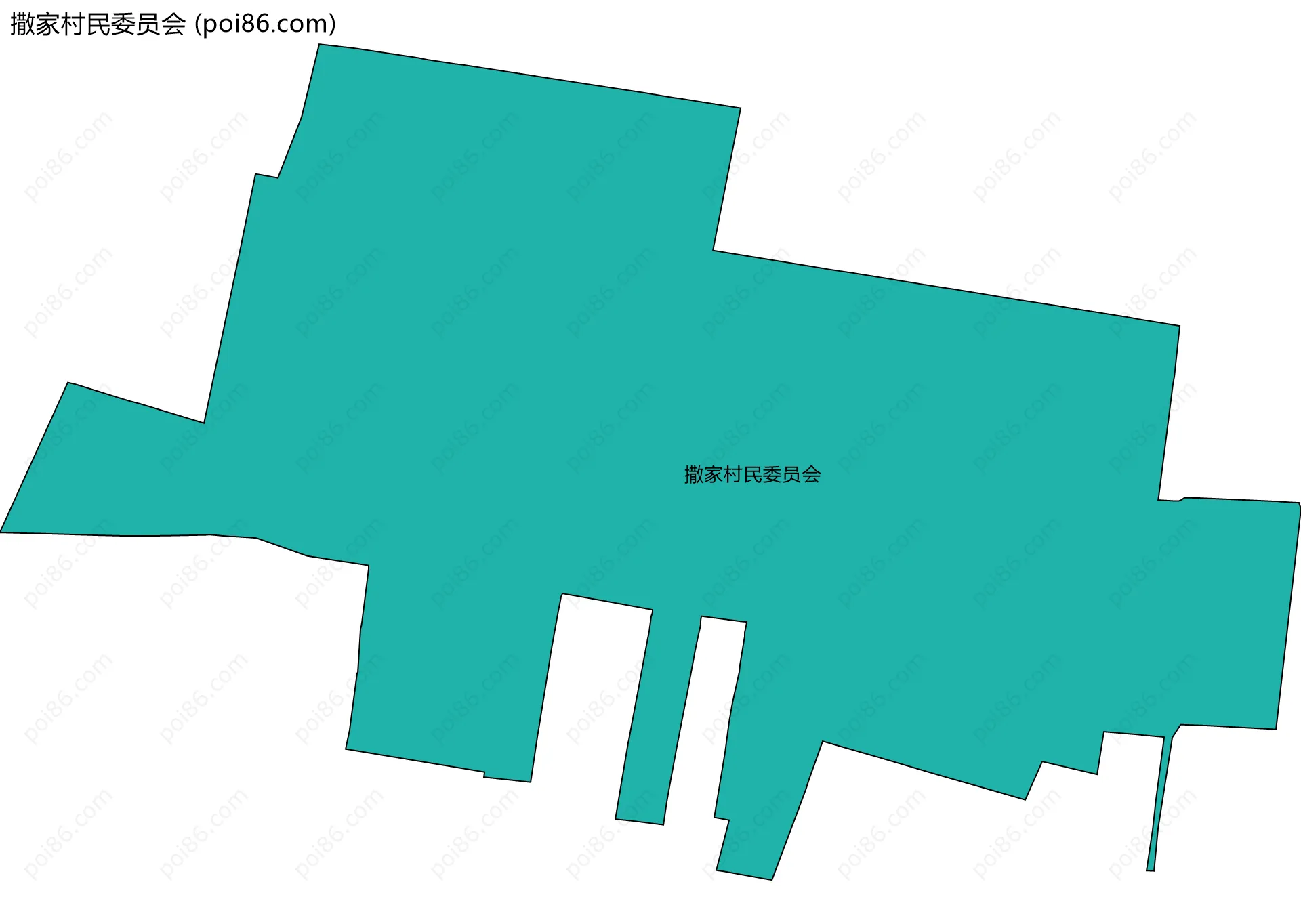 撒家村民委员会边界地图