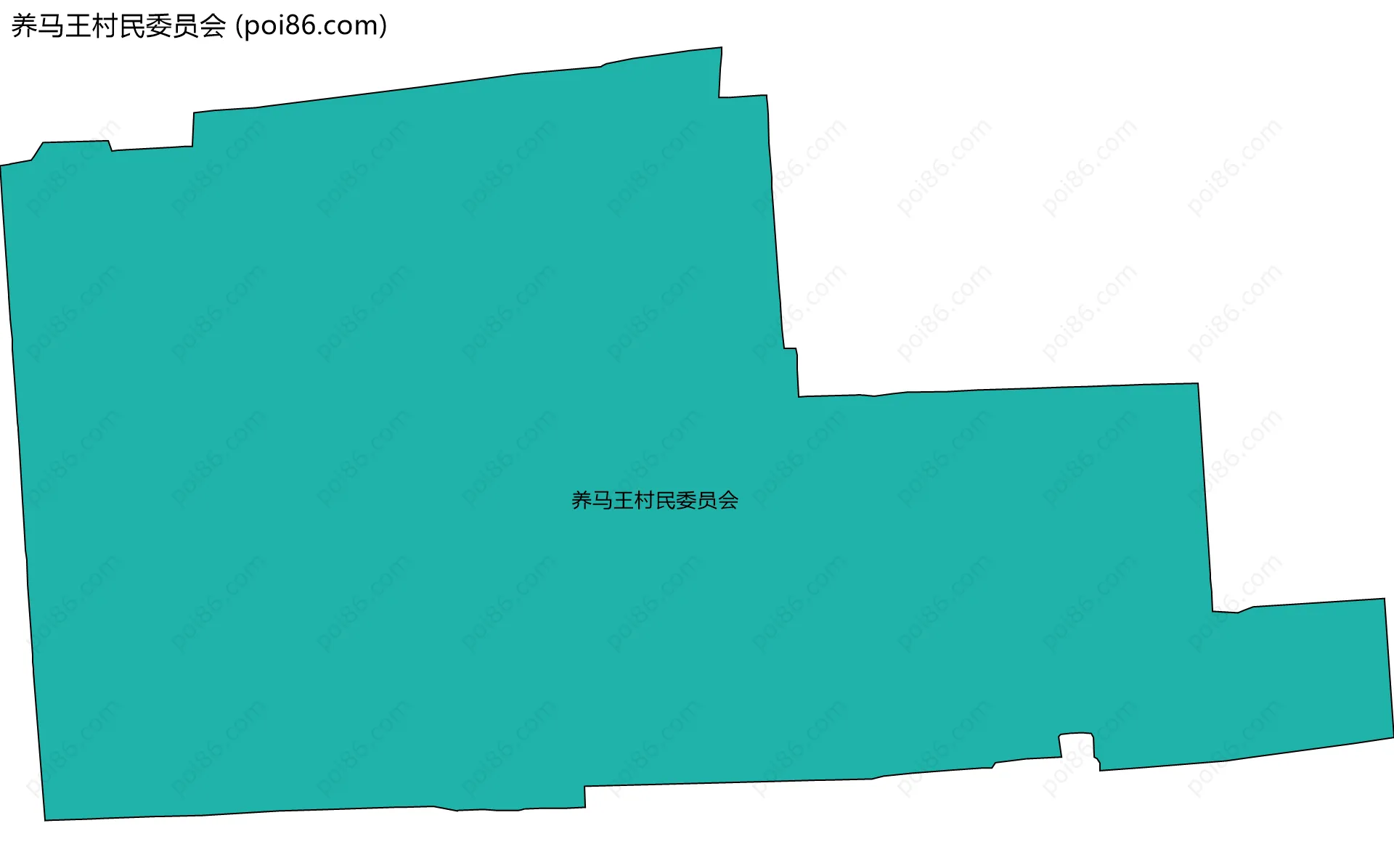 养马王村民委员会边界地图