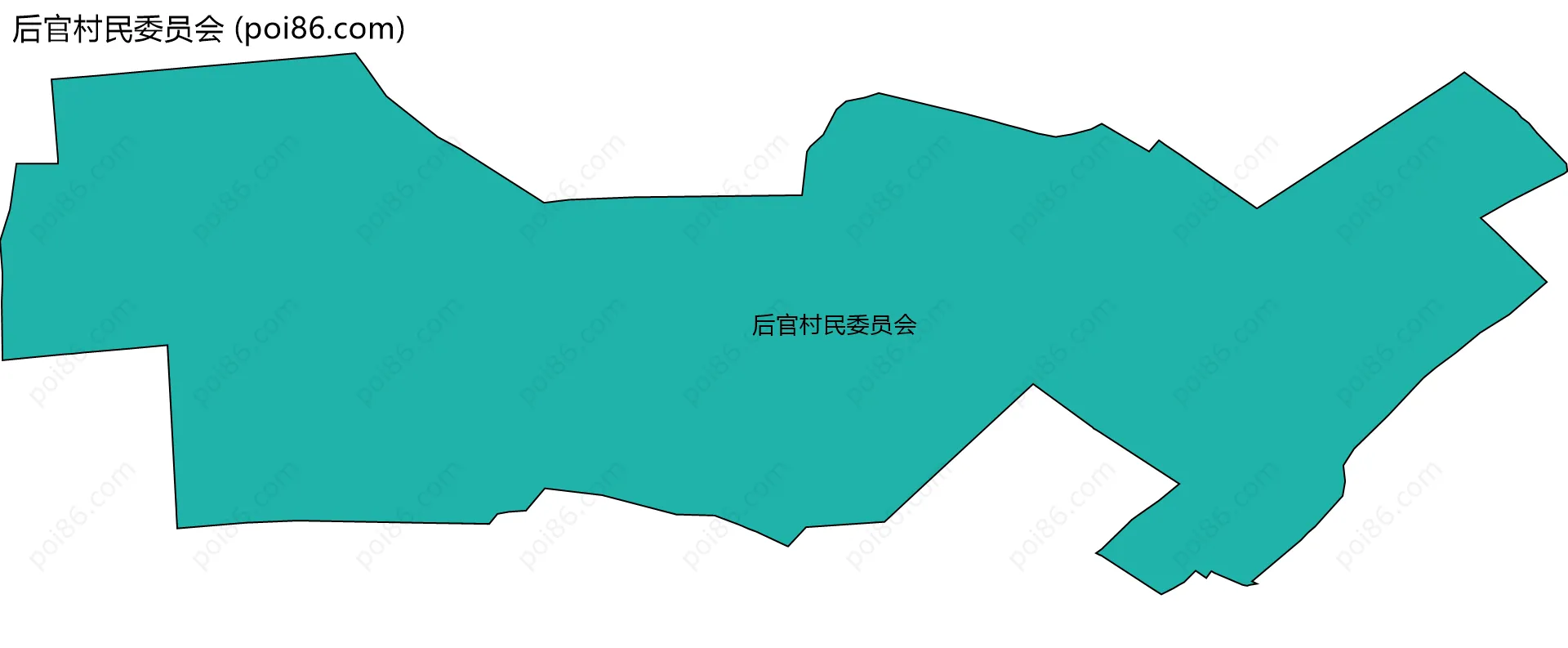 后官村民委员会边界地图