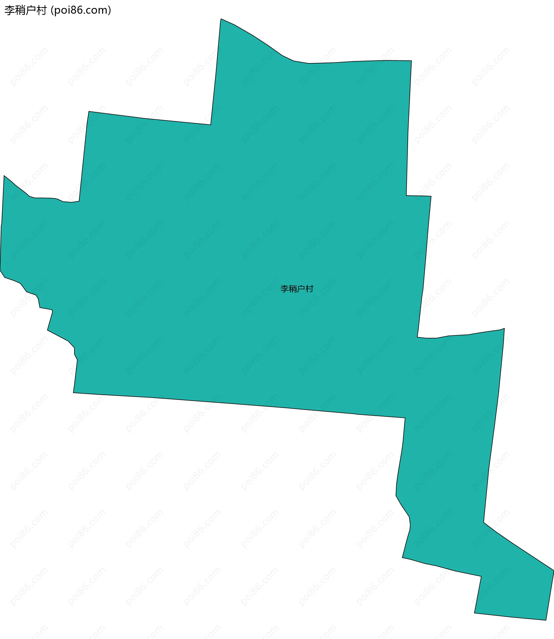 李稍户村边界地图