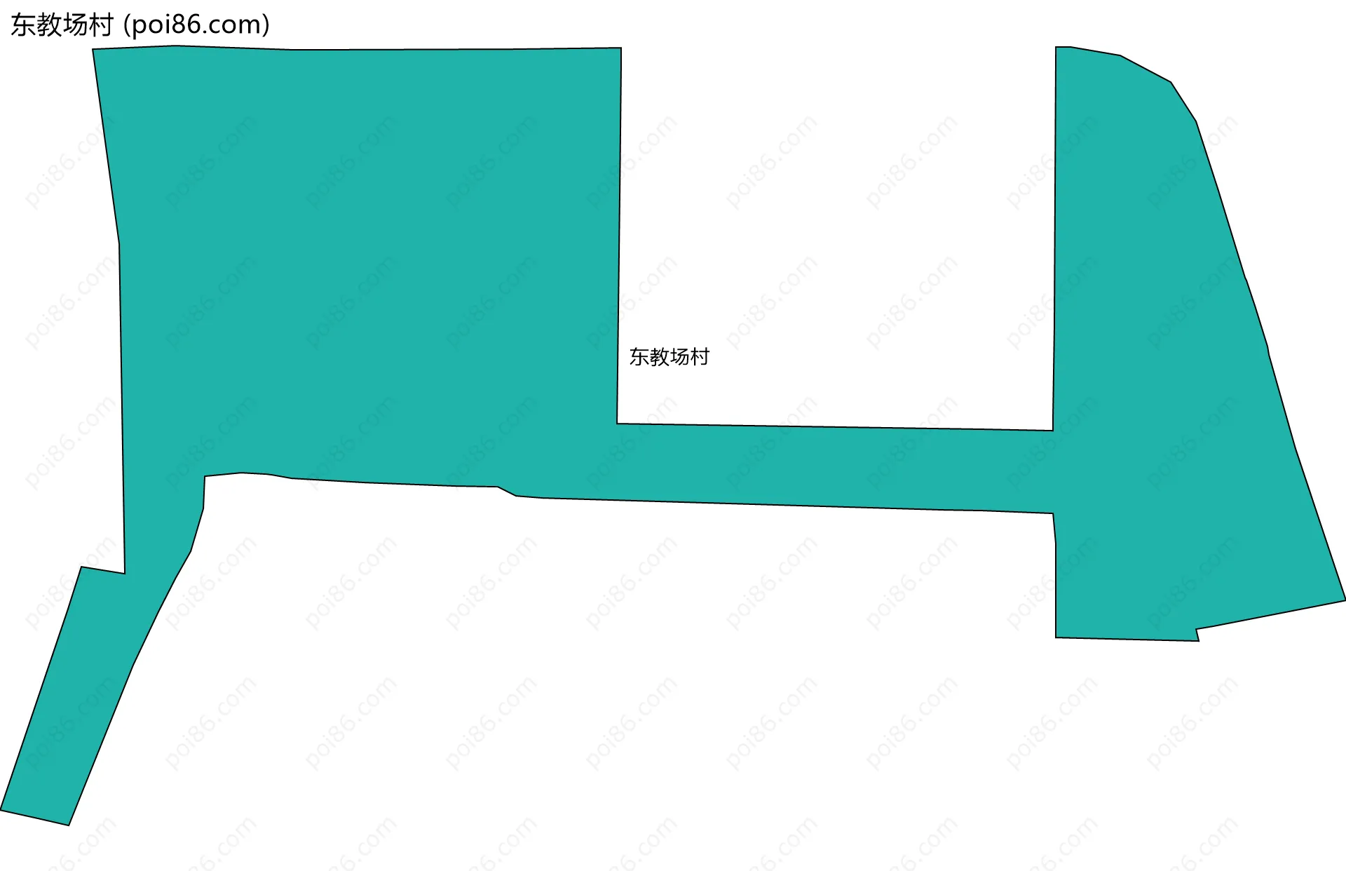 东教场村边界地图