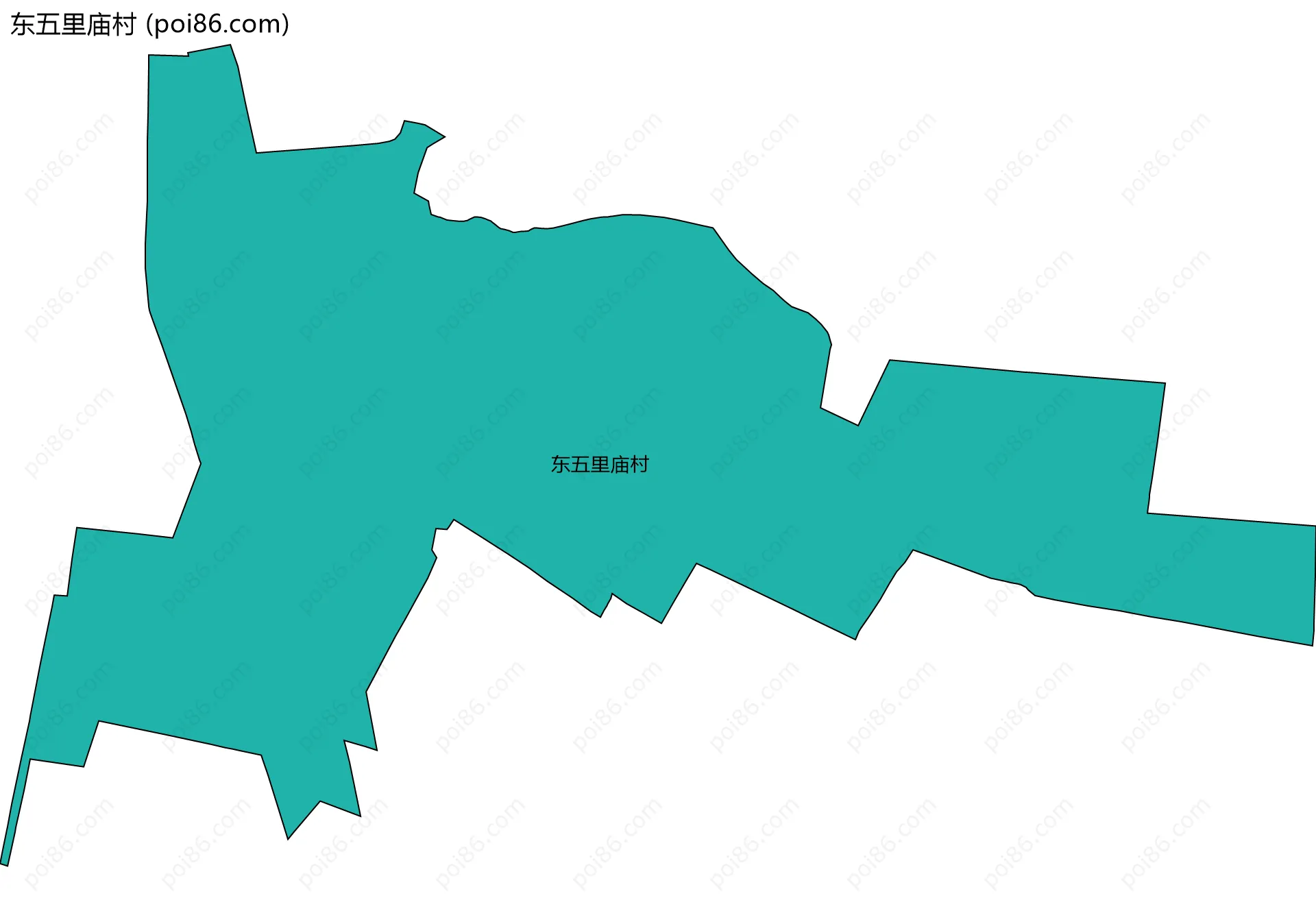 东五里庙村边界地图