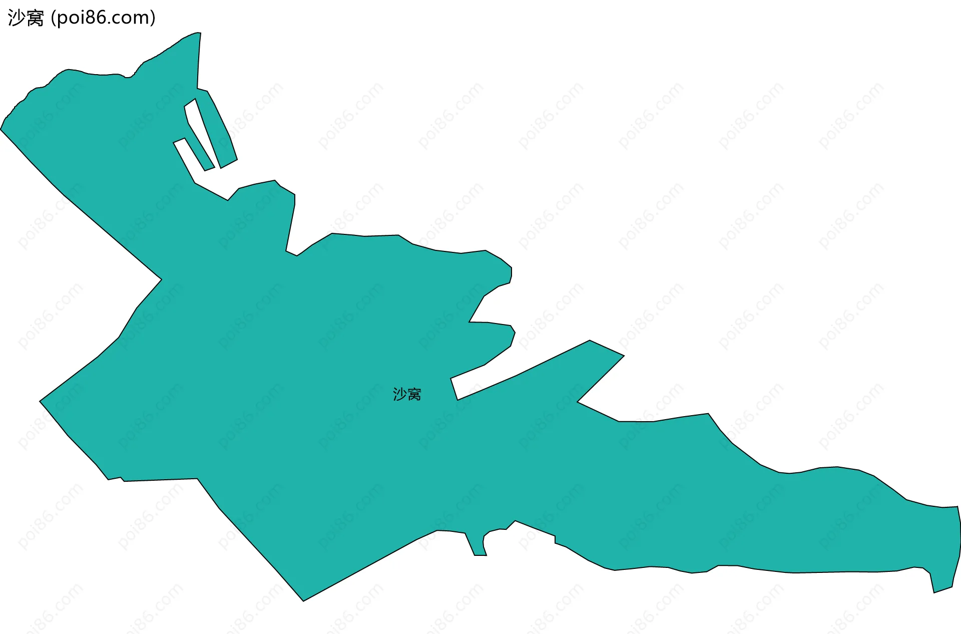 沙窝边界地图
