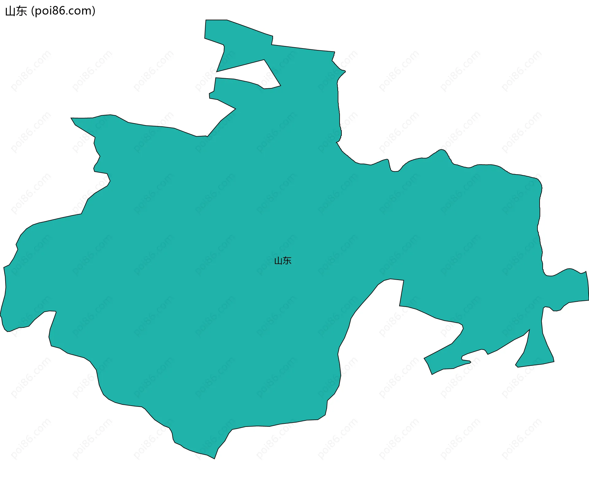 山东边界地图