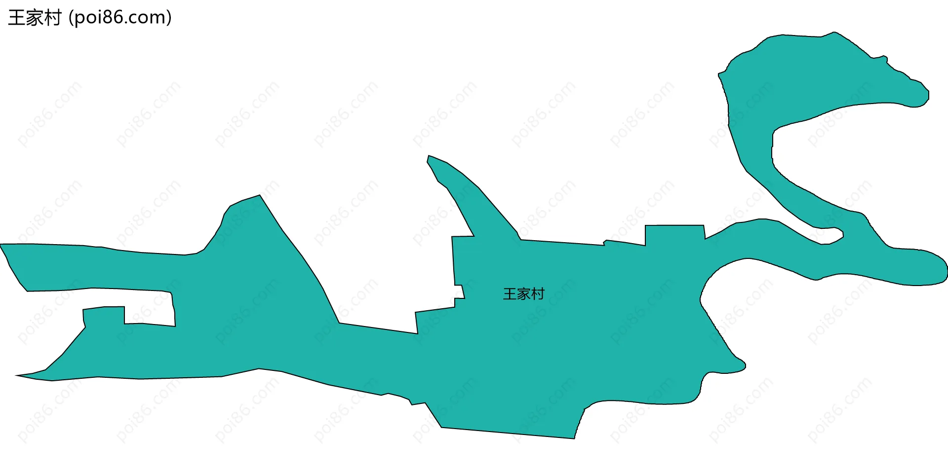 王家村边界地图