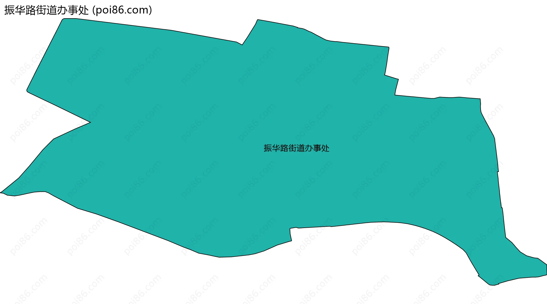 振华路街道办事处边界地图(五级行政区划)