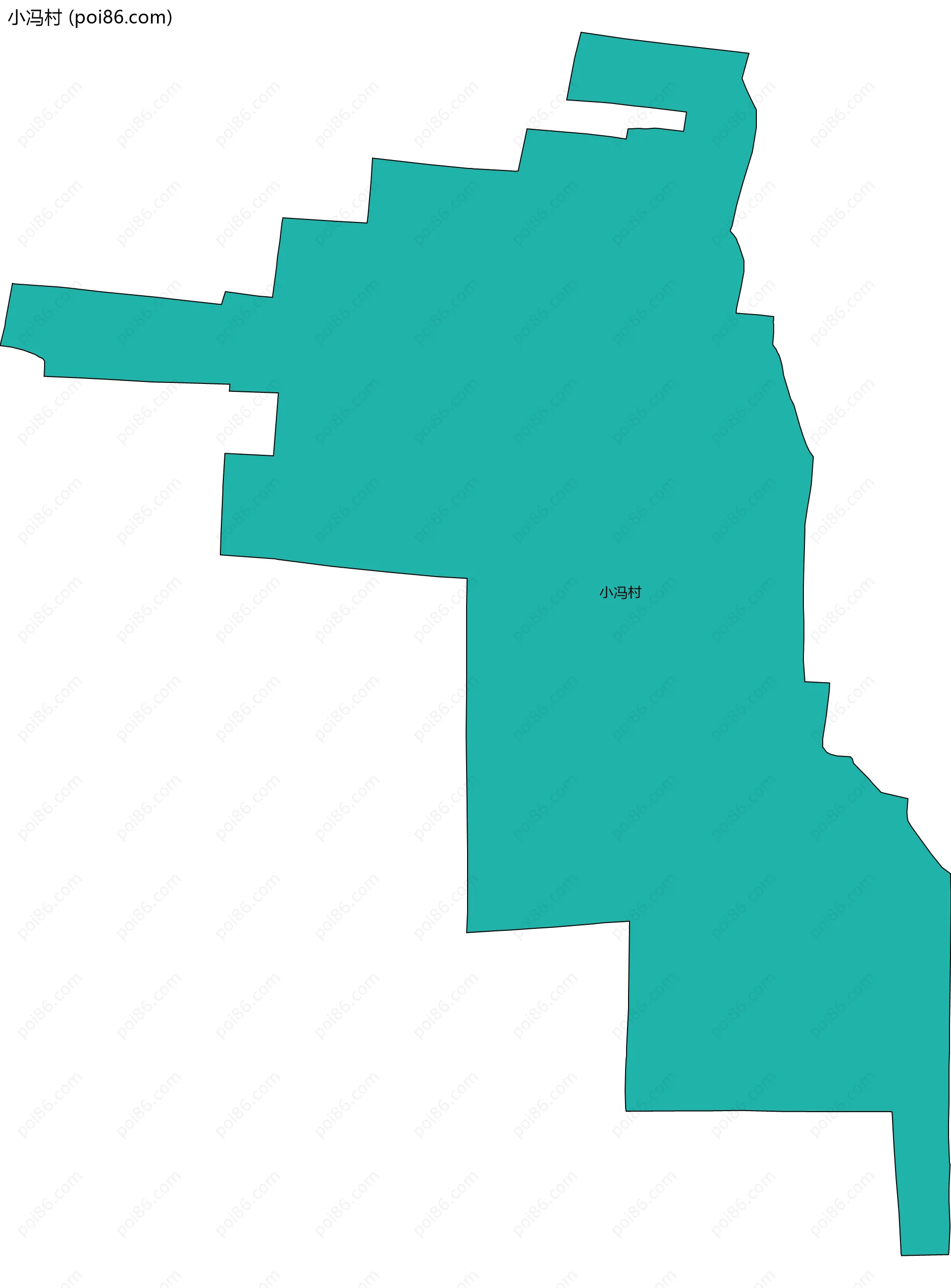 小冯村边界地图