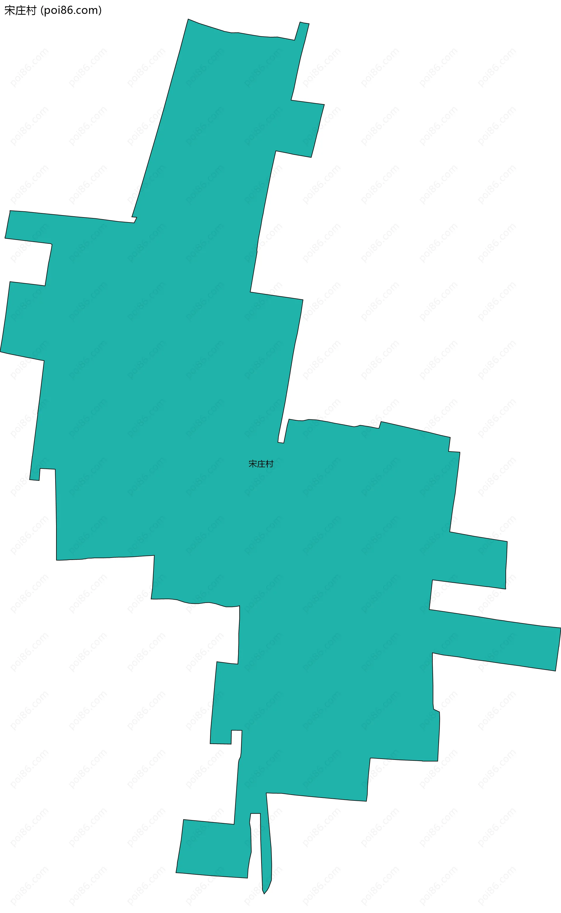 宋庄村边界地图