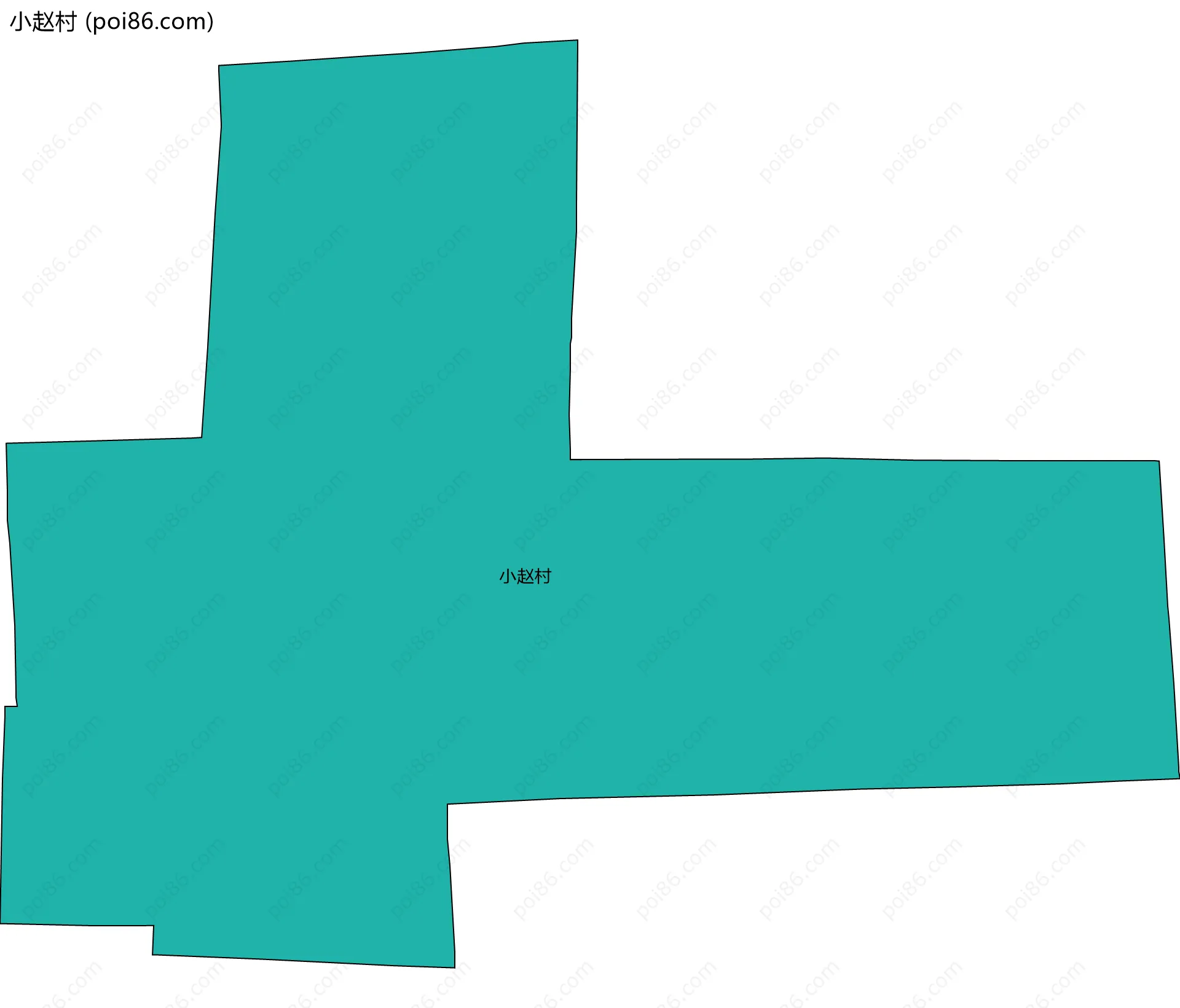 小赵村边界地图