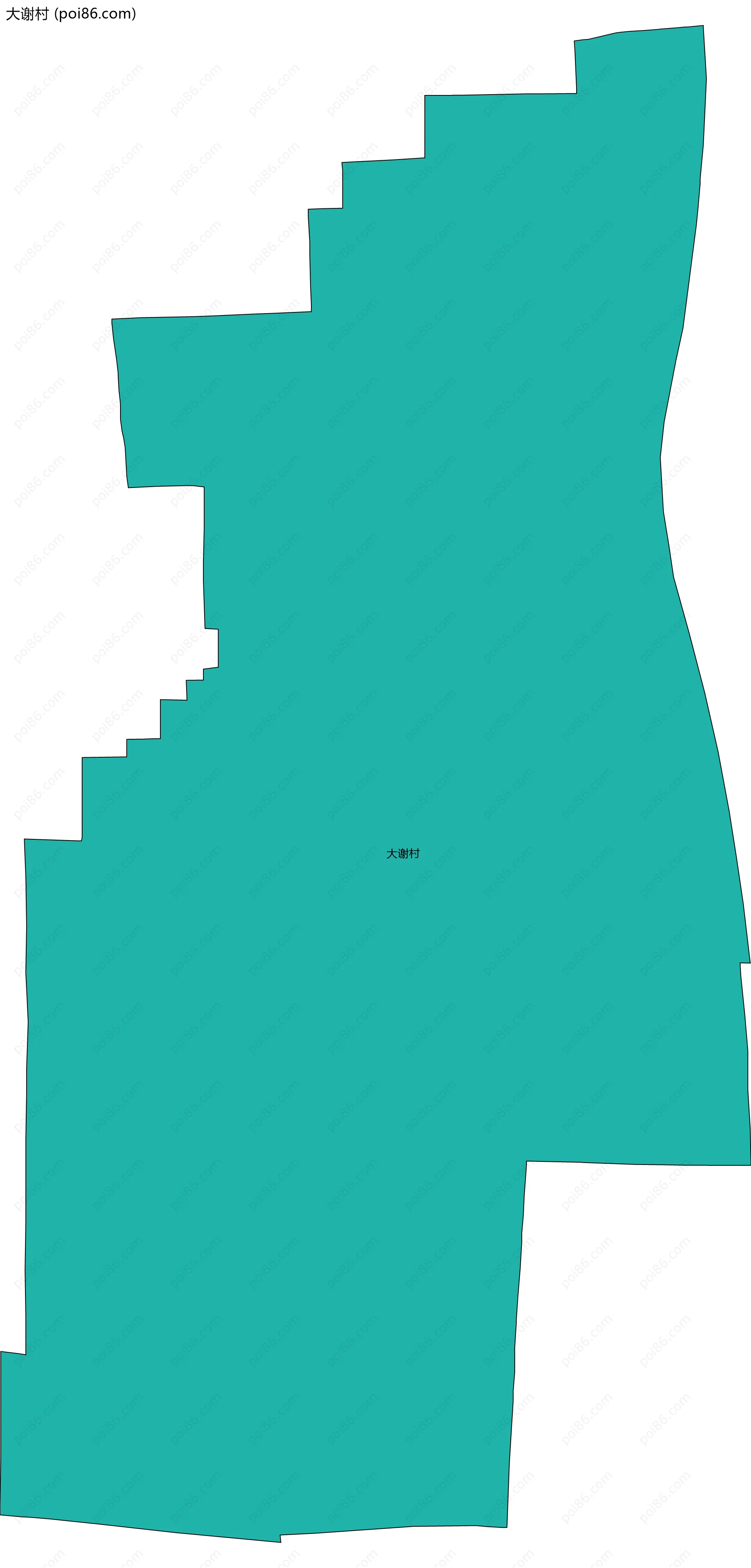 大谢村边界地图