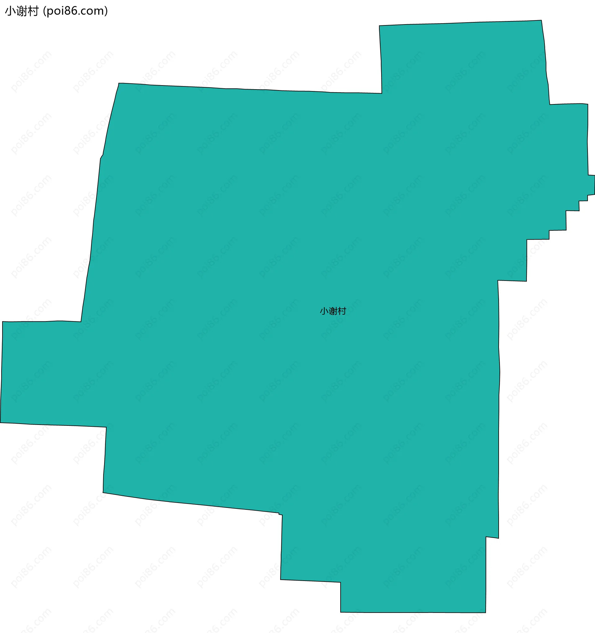 小谢村边界地图