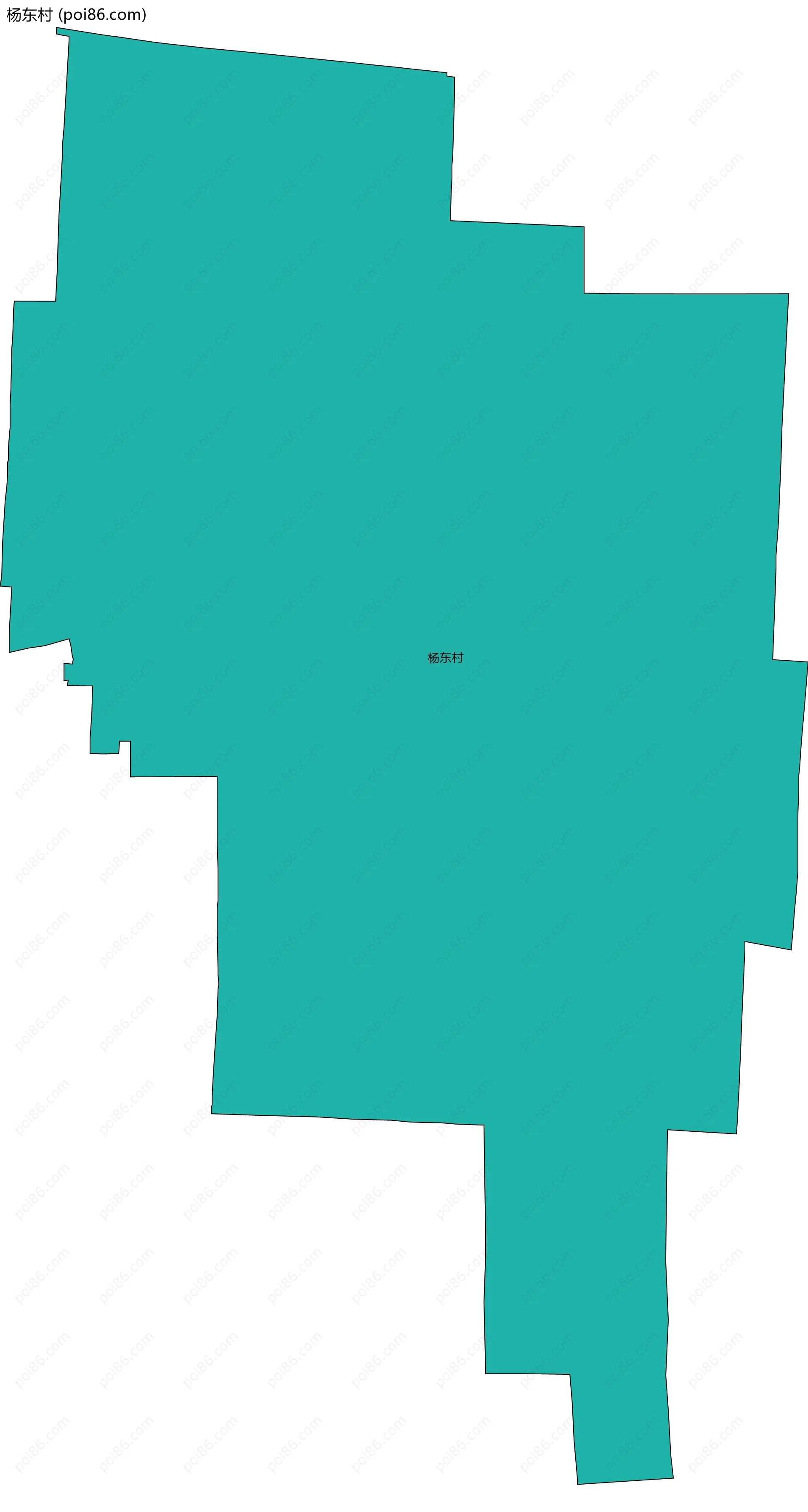 杨东村边界地图