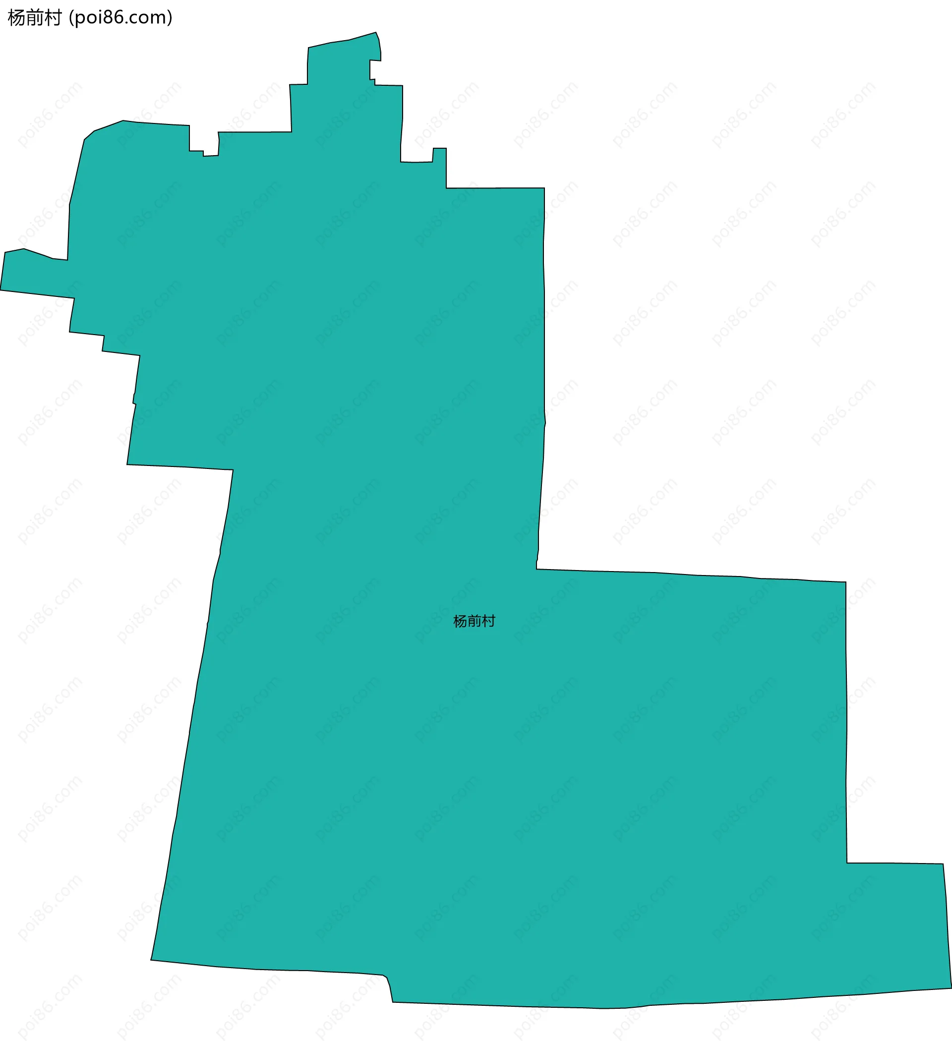 杨前村边界地图