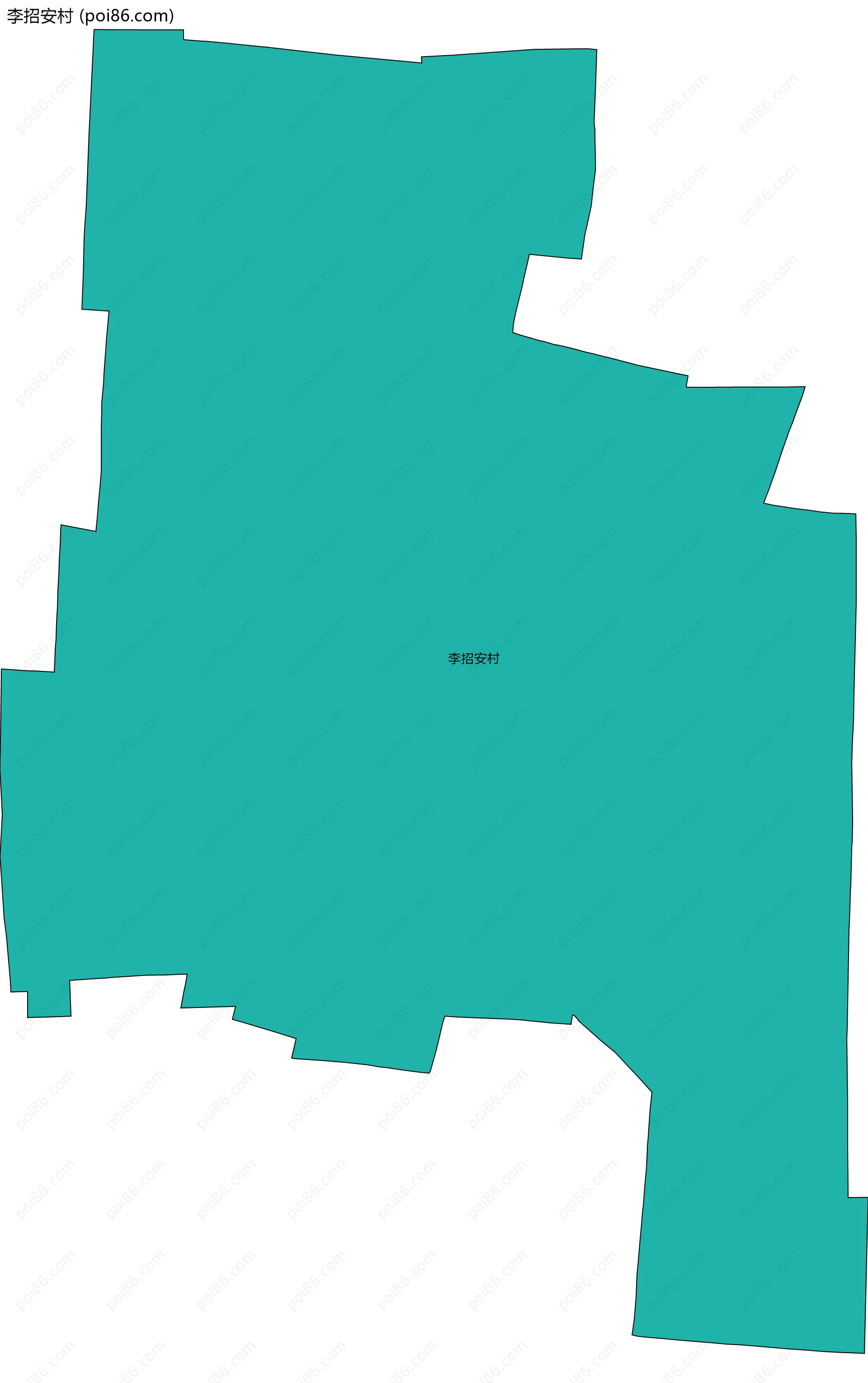李招安村边界地图