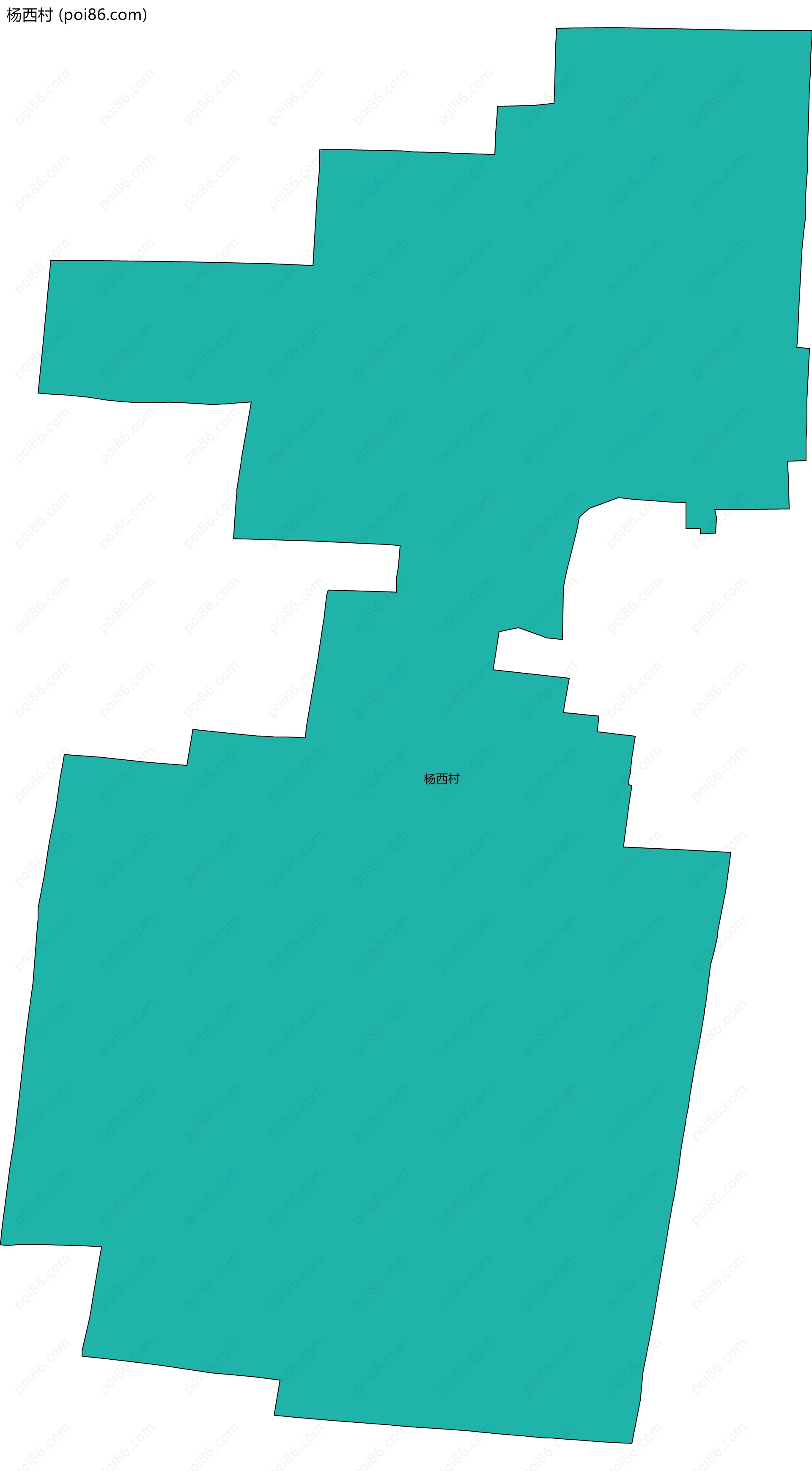 杨西村边界地图