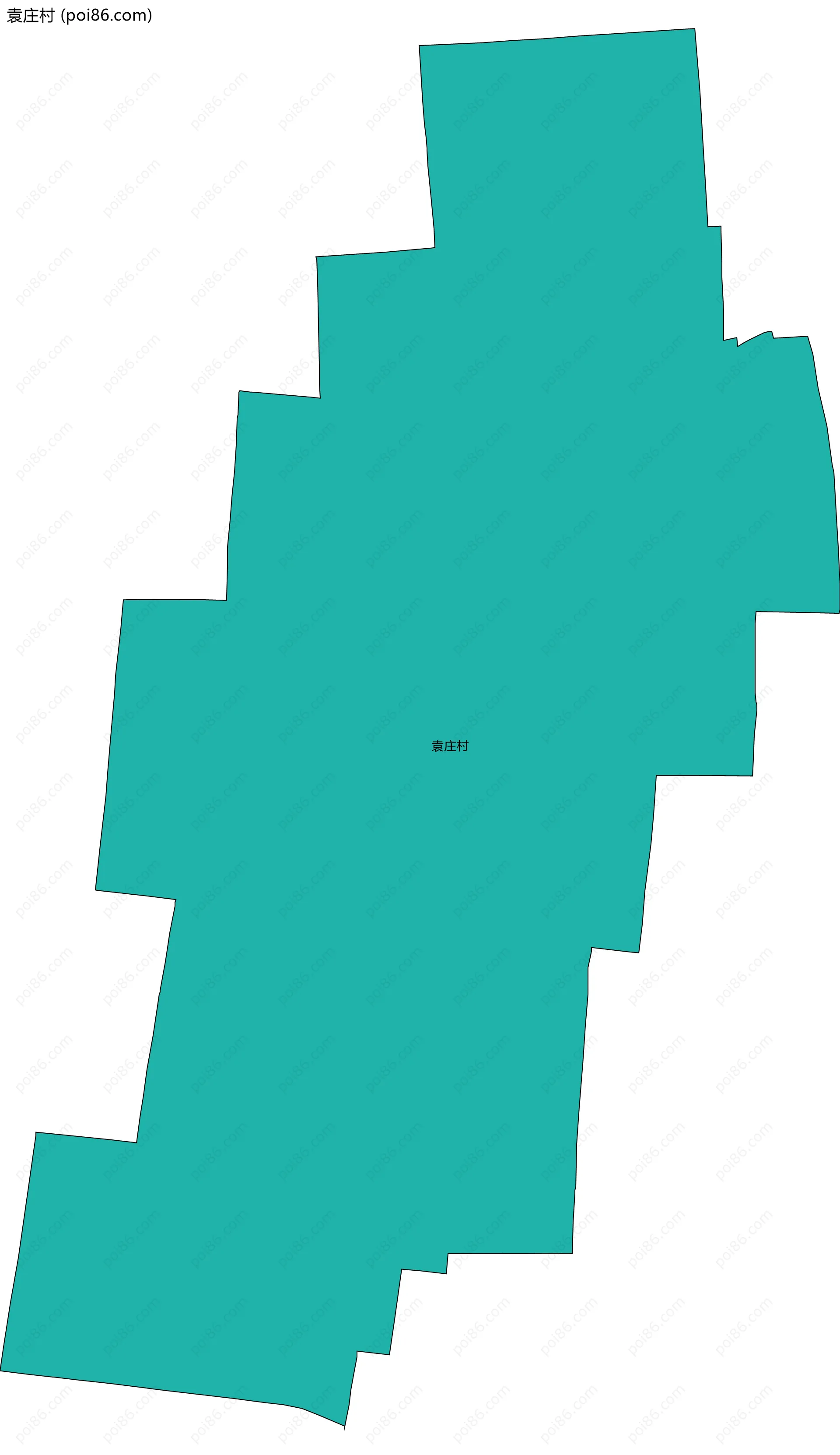 袁庄村边界地图