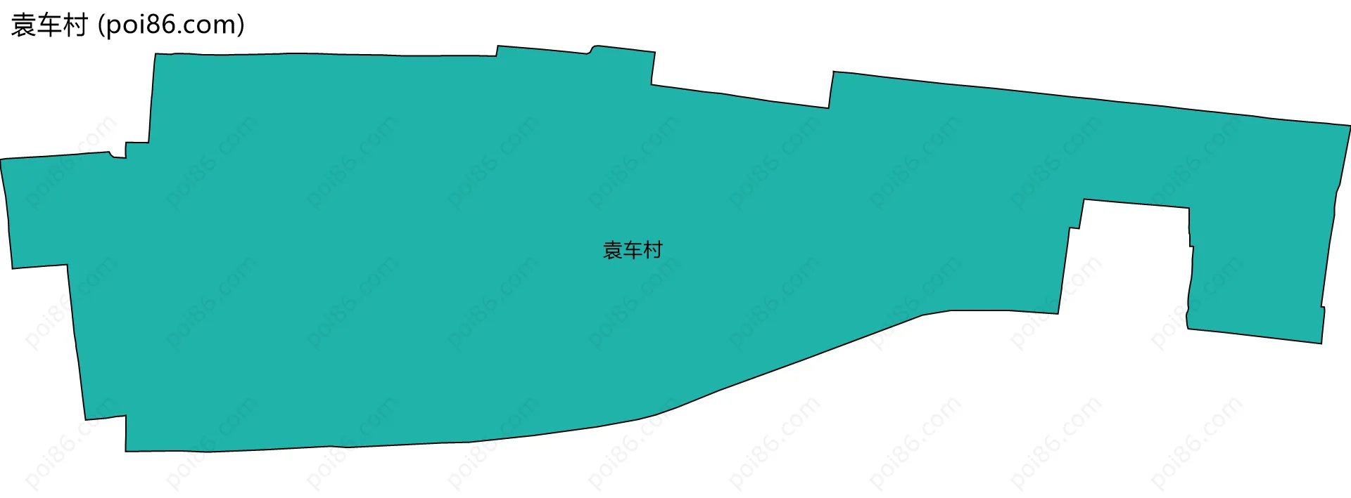 袁车村边界地图