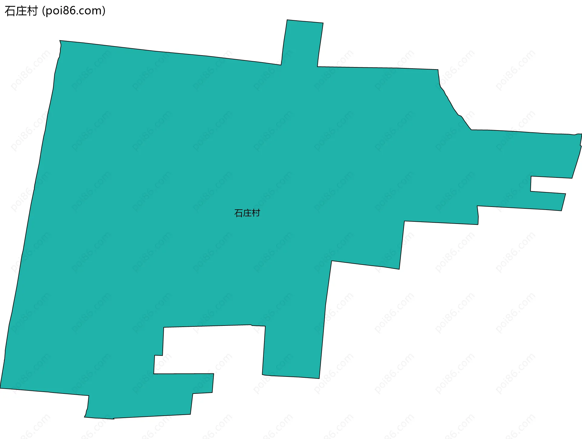 石庄村边界地图