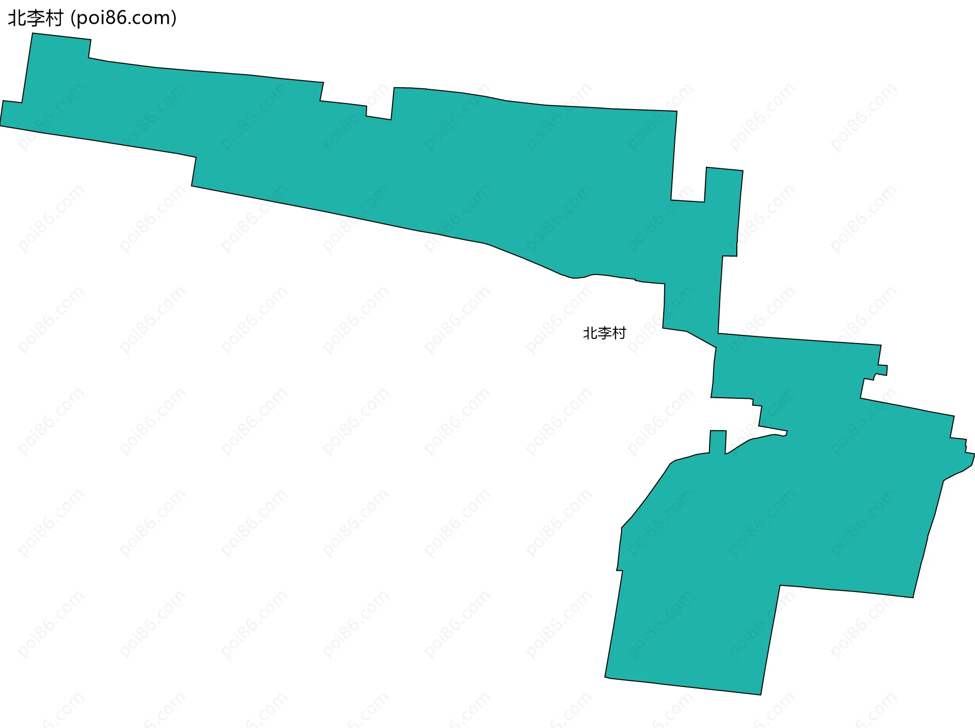 北李村边界地图