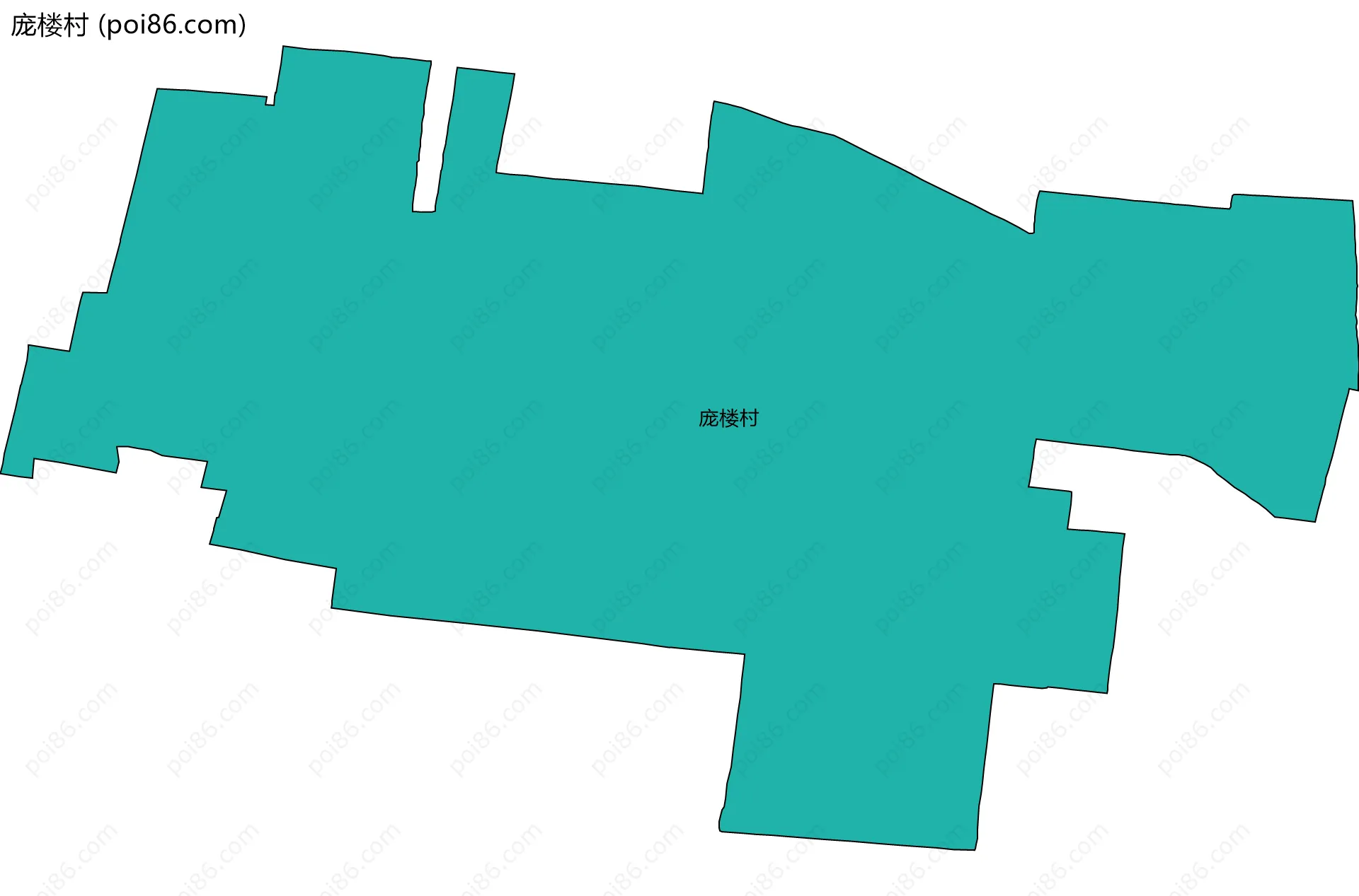 庞楼村边界地图