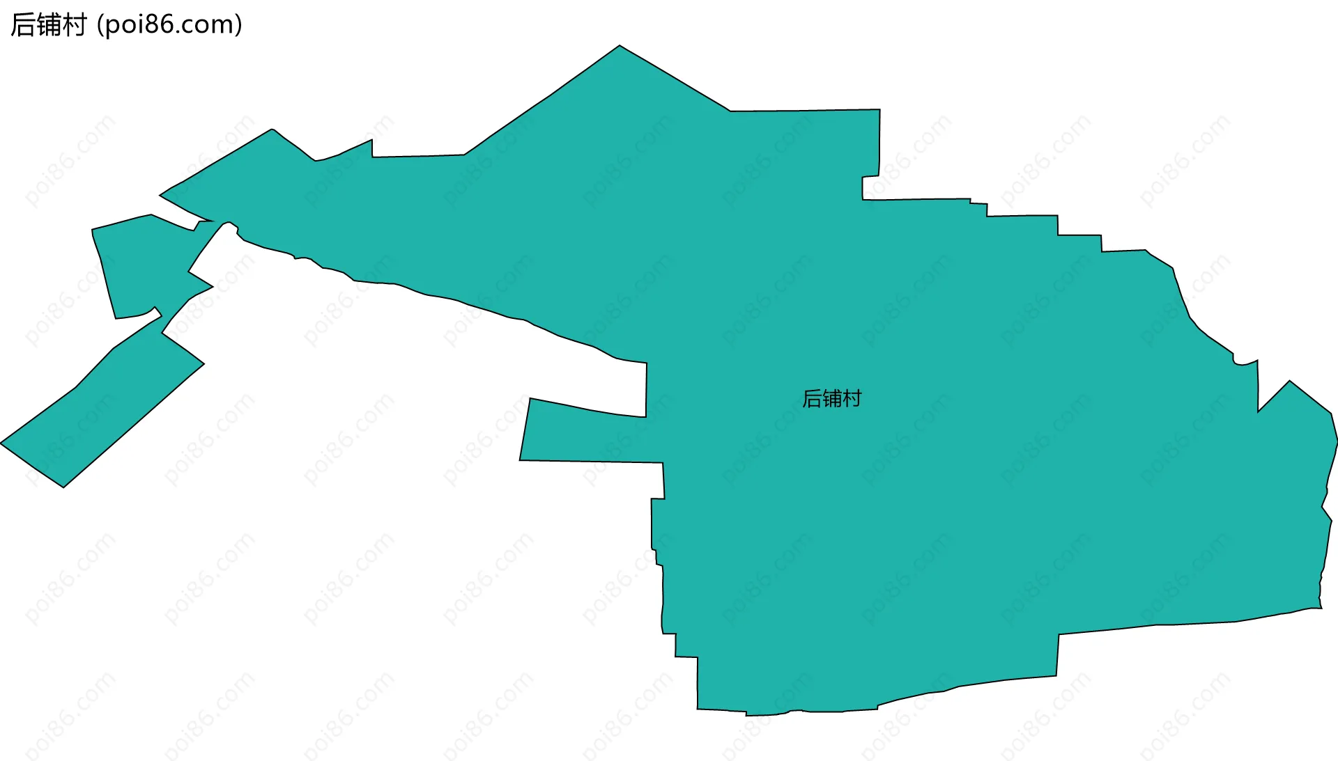 后铺村边界地图