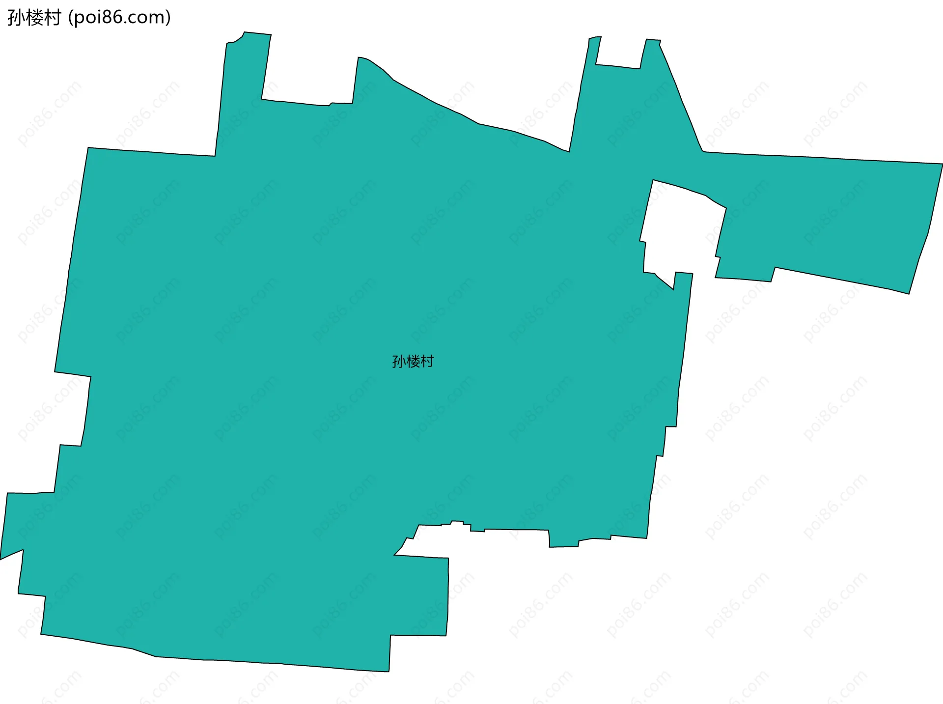孙楼村边界地图