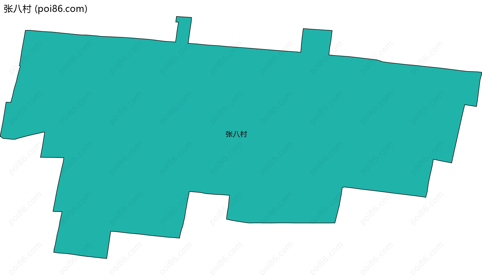 张八村边界地图