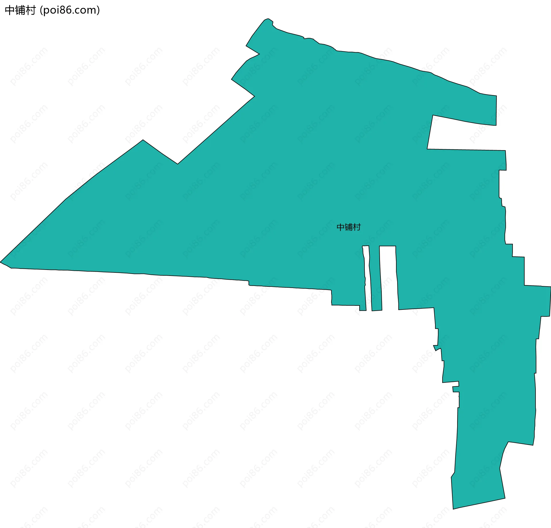 中铺村边界地图