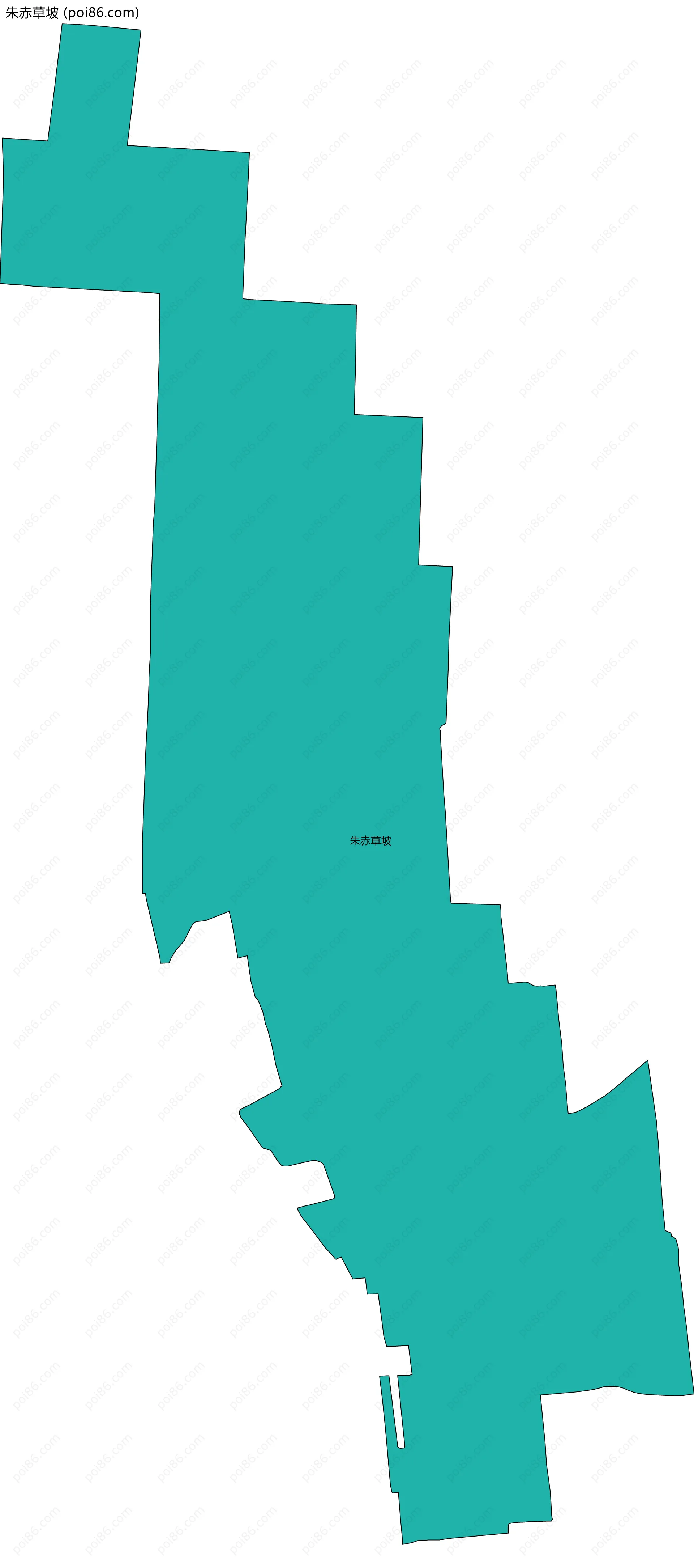 朱赤草坡边界地图