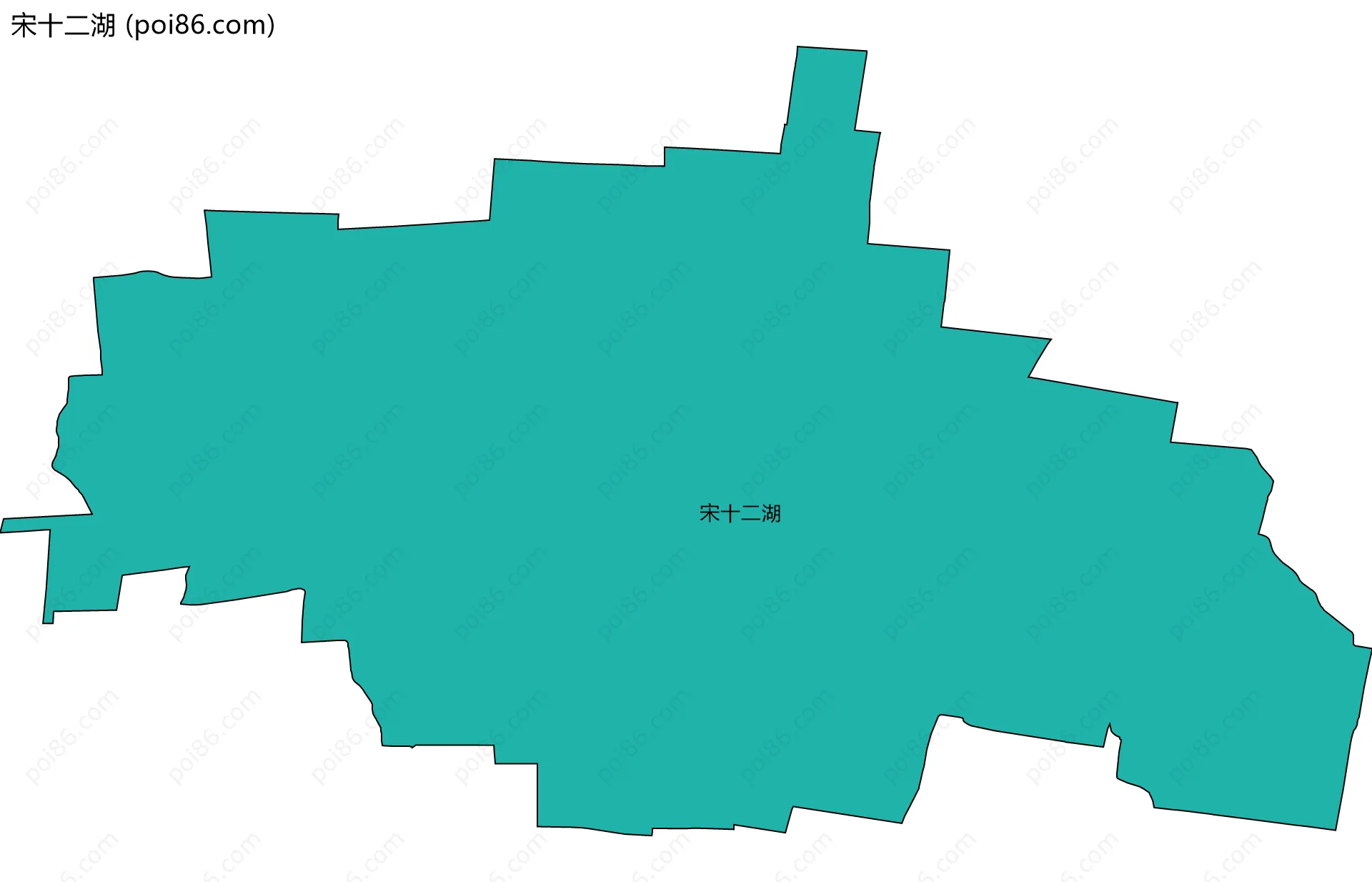 宋十二湖边界地图