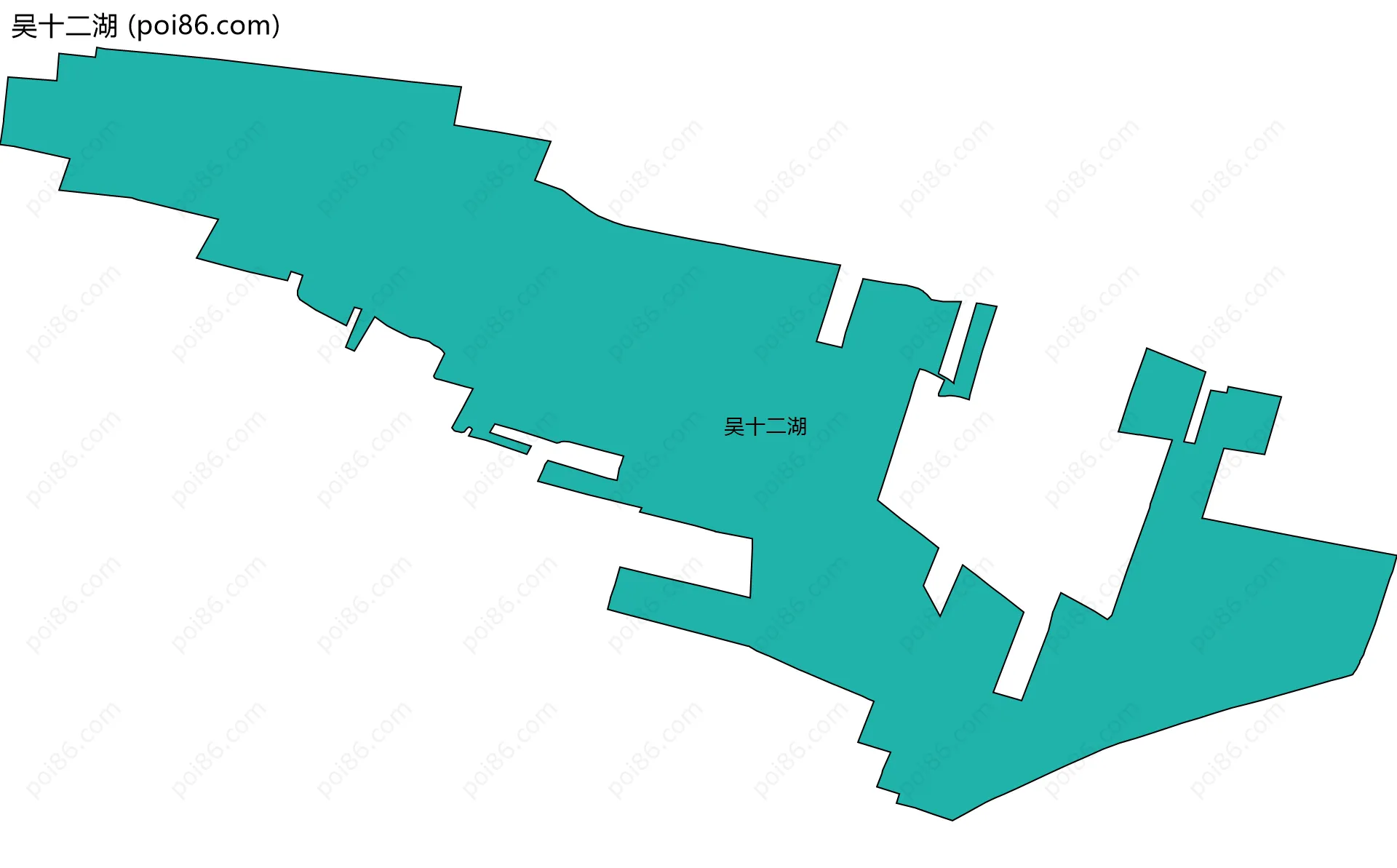 吴十二湖边界地图