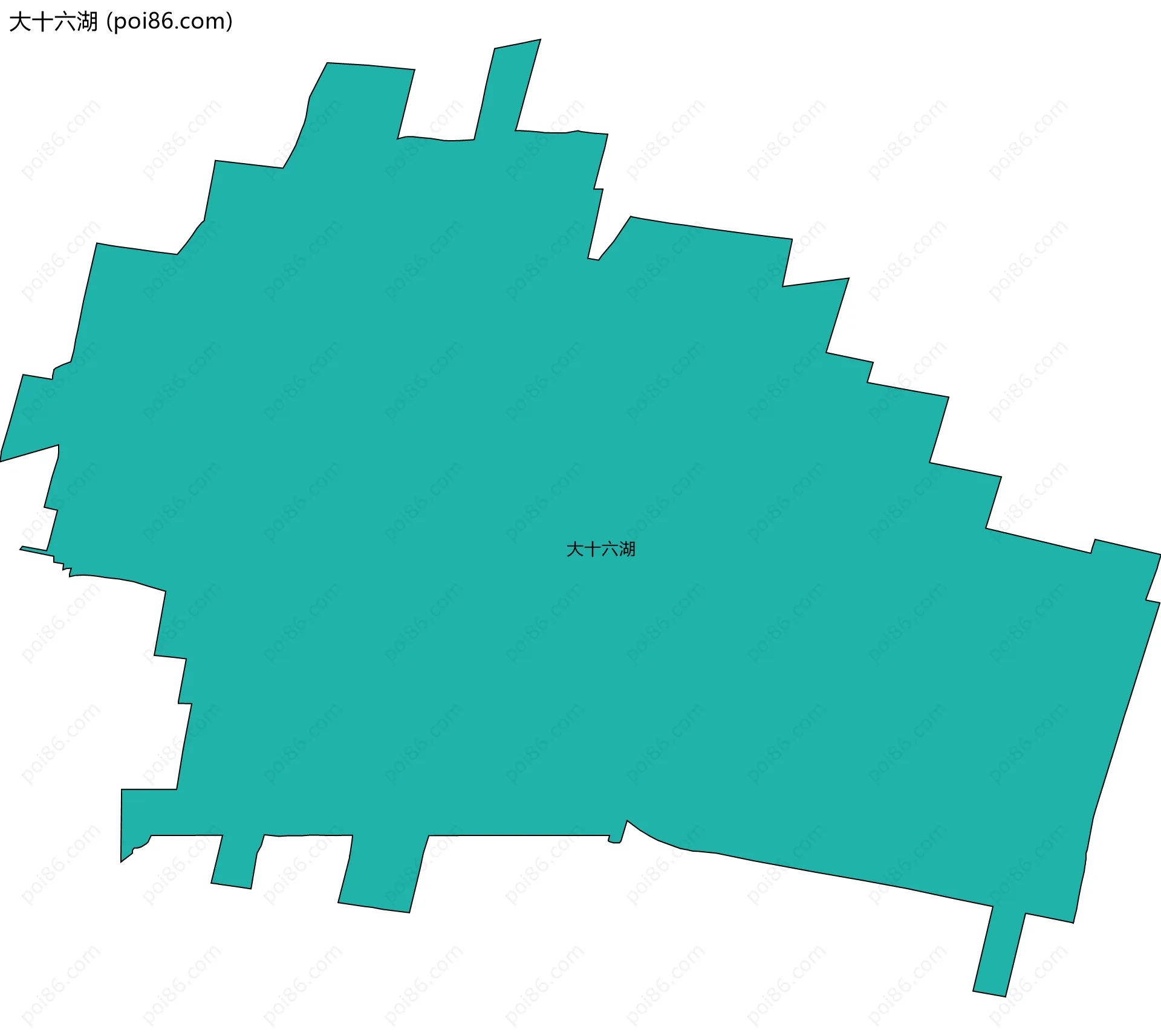 大十六湖边界地图
