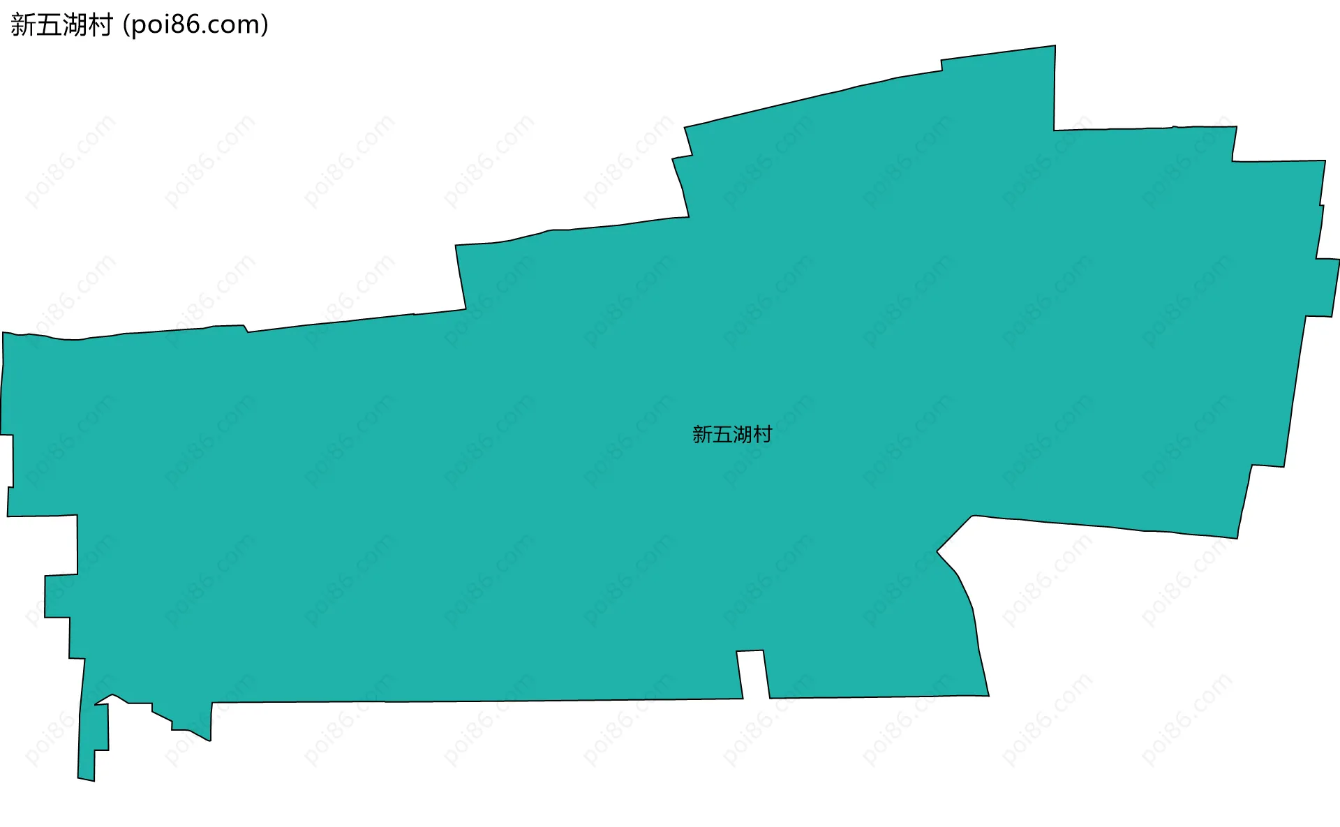 新五湖村边界地图