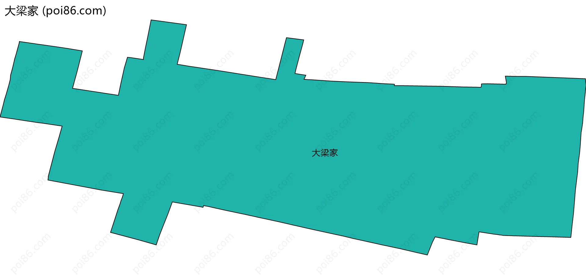 大梁家边界地图