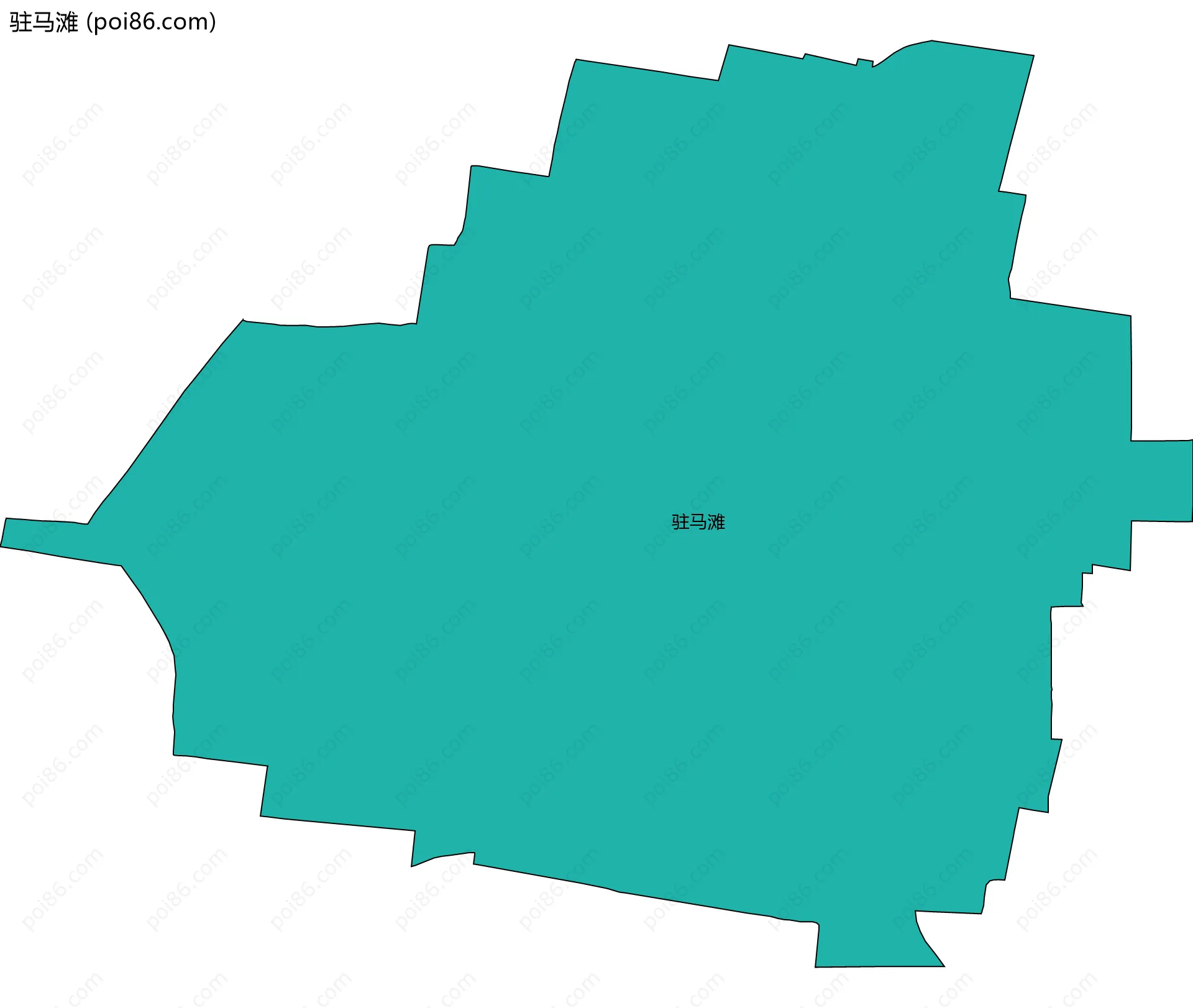 驻马滩边界地图