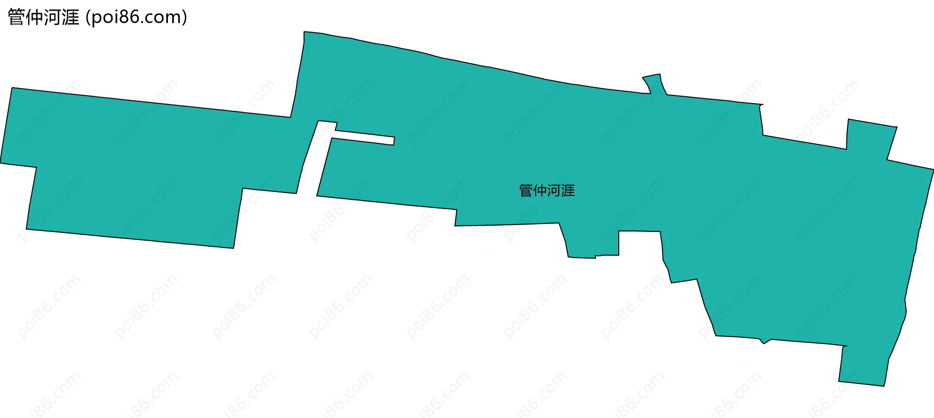 管仲河涯边界地图